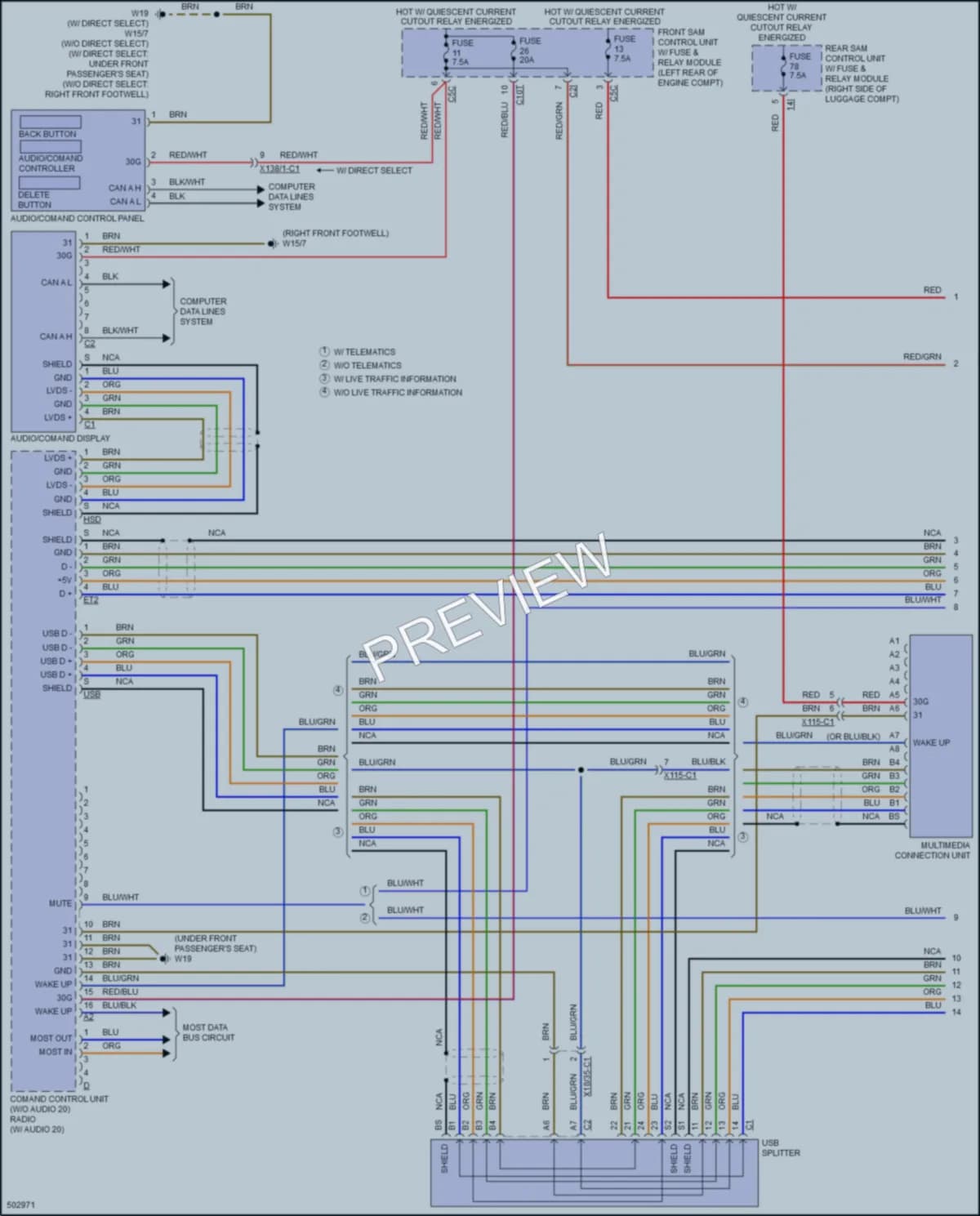 2016 MercedesBenz S400 Radio wiring diagram preview