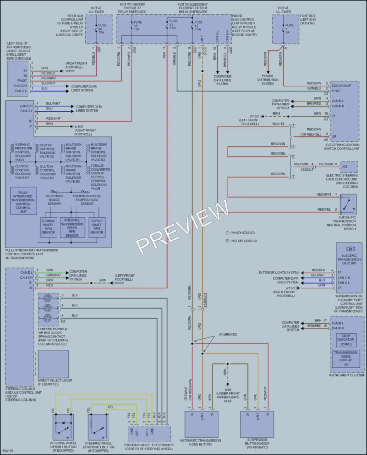 2016 MercedesBenz S400 Transmission wiring diagram preview
