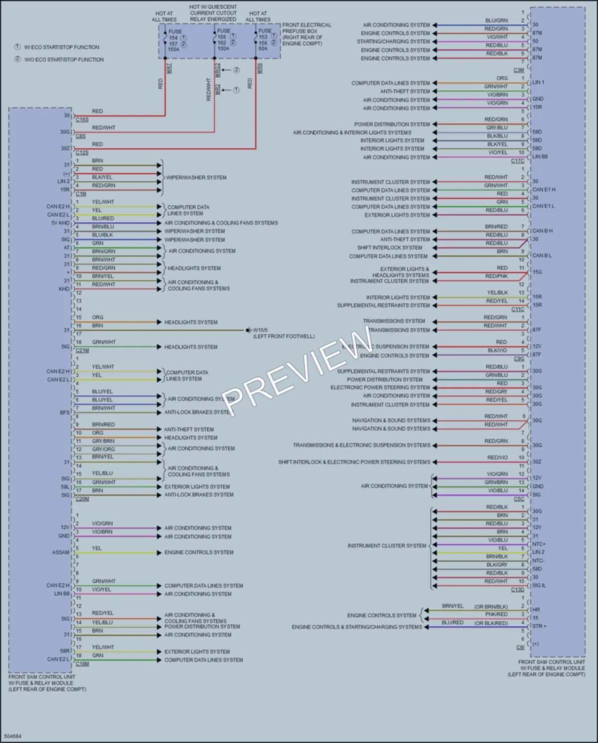 2016 MercedesBenz S550 Body Control Modules wiring diagram preview