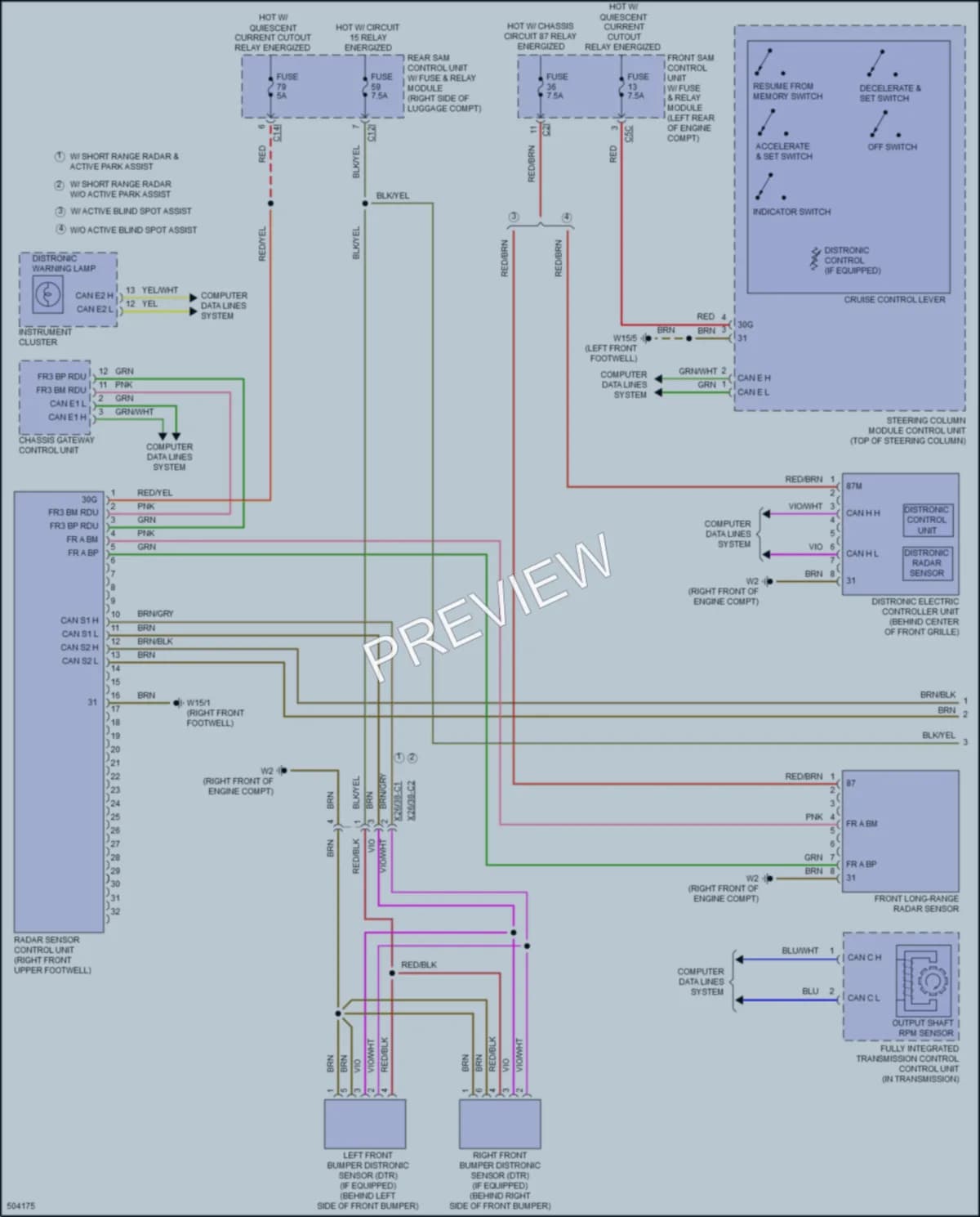 2016 MercedesBenz S550 Cruise Control wiring diagram preview