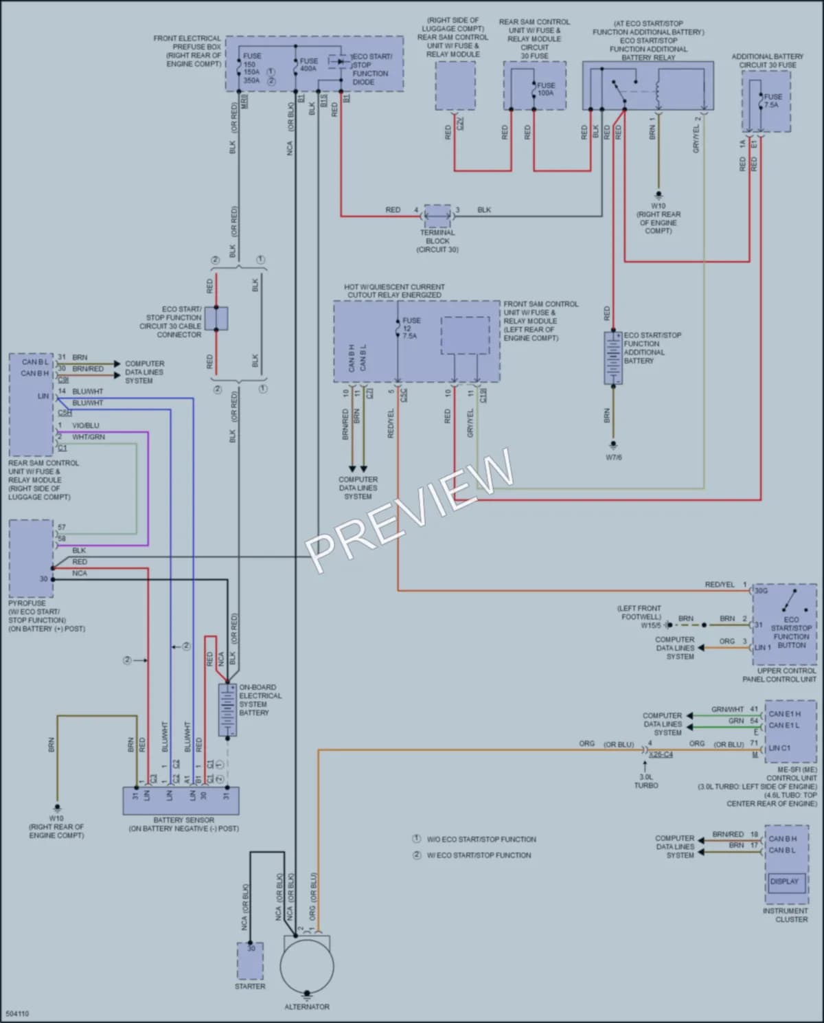2016 MercedesBenz S550 Starting Charging wiring diagram preview