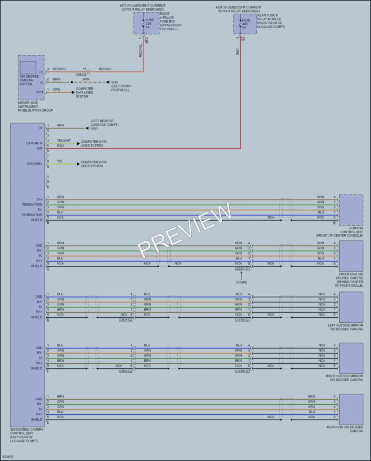 2016 MercedesBenz S550e Navigation wiring diagram preview