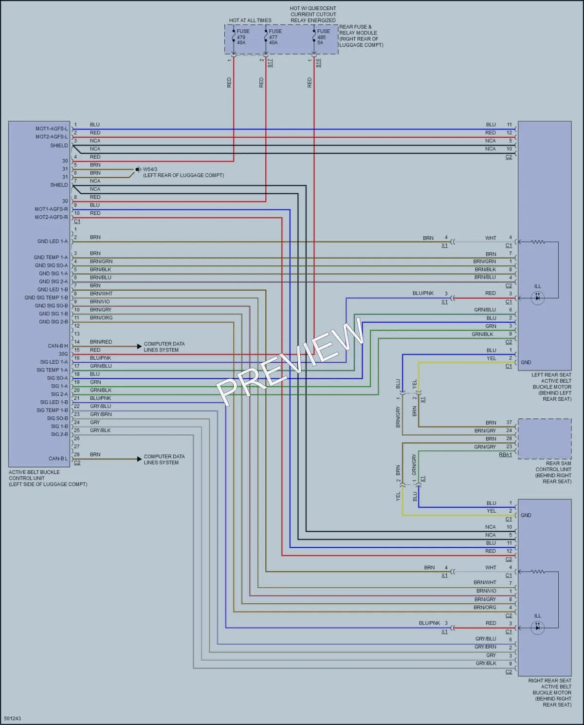 2016 MercedesBenz S550e Supplemental Restraints wiring diagram preview