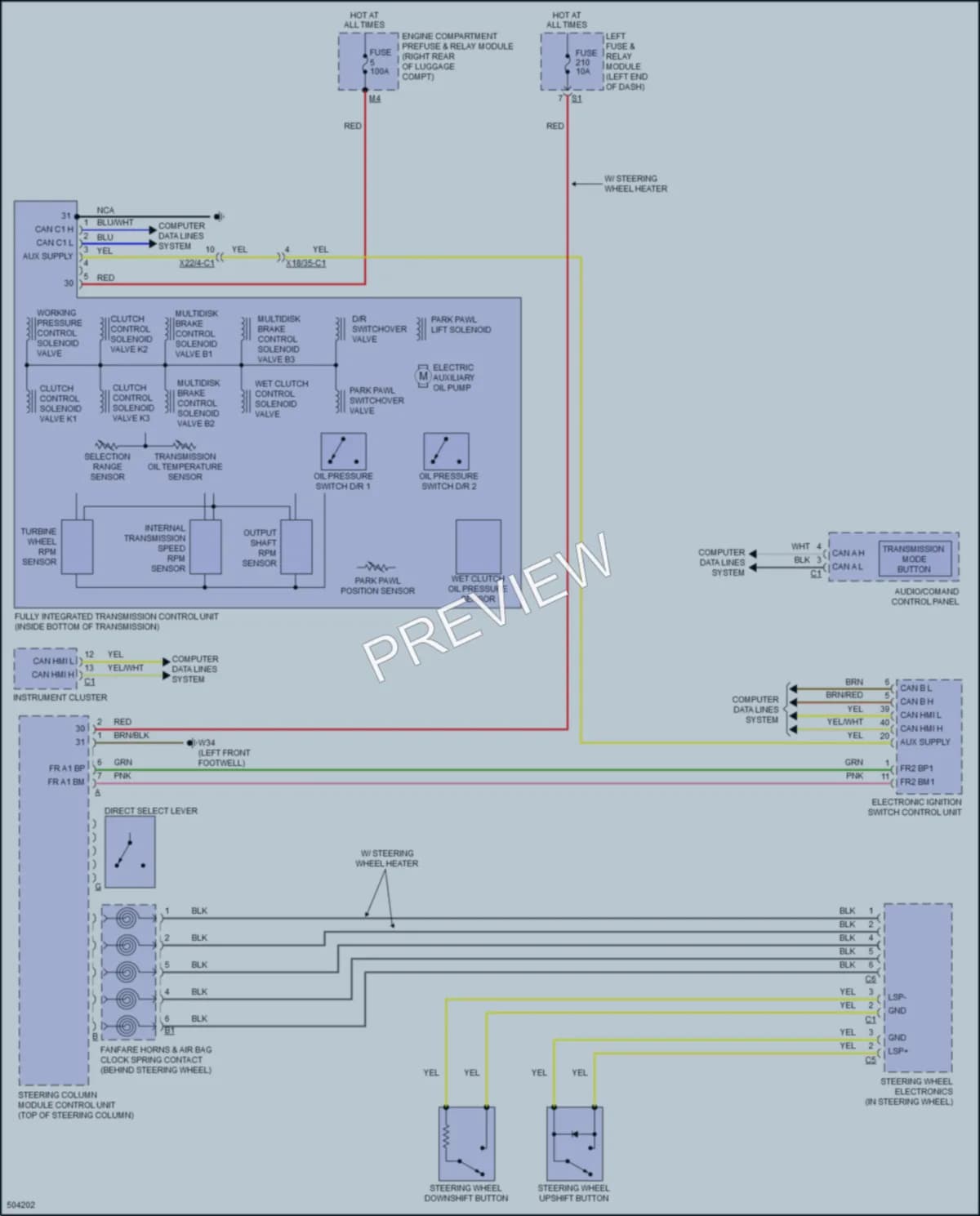 2016 MercedesBenz S550e Transmission wiring diagram preview