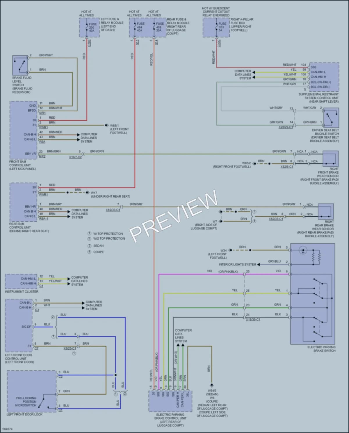 2016 MercedesBenz S550e Warning Systems wiring diagram preview