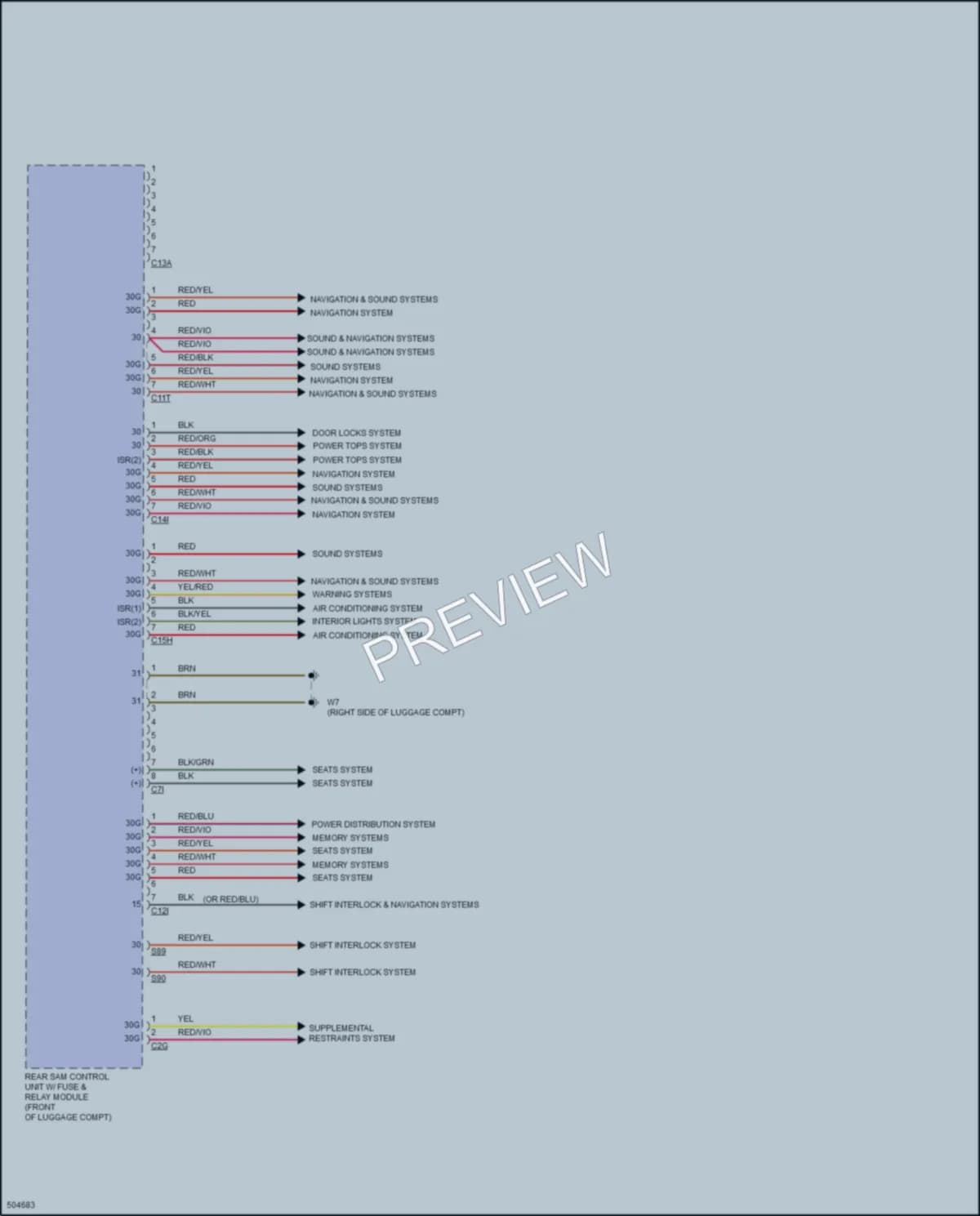 2016 MercedesBenz SLK300 Body Control Modules wiring diagram preview