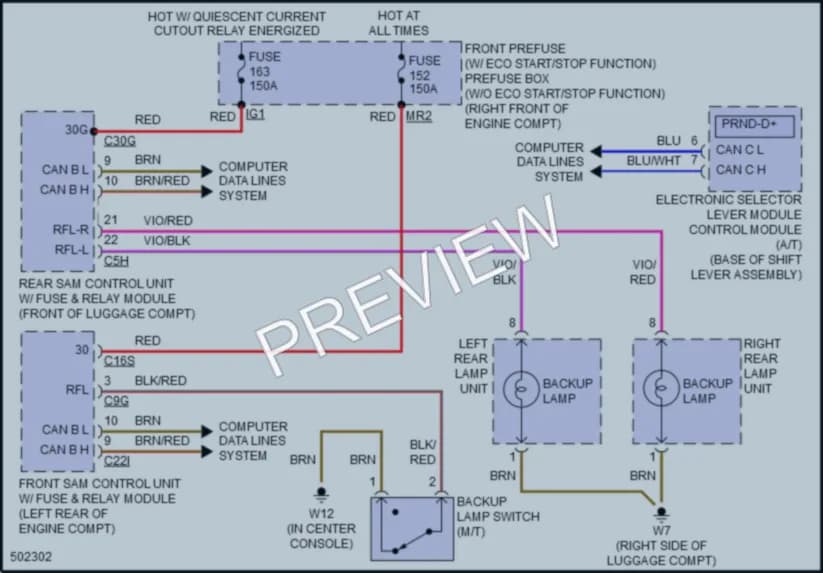 2016 MercedesBenz SLK300 Exterior Lights wiring diagram preview