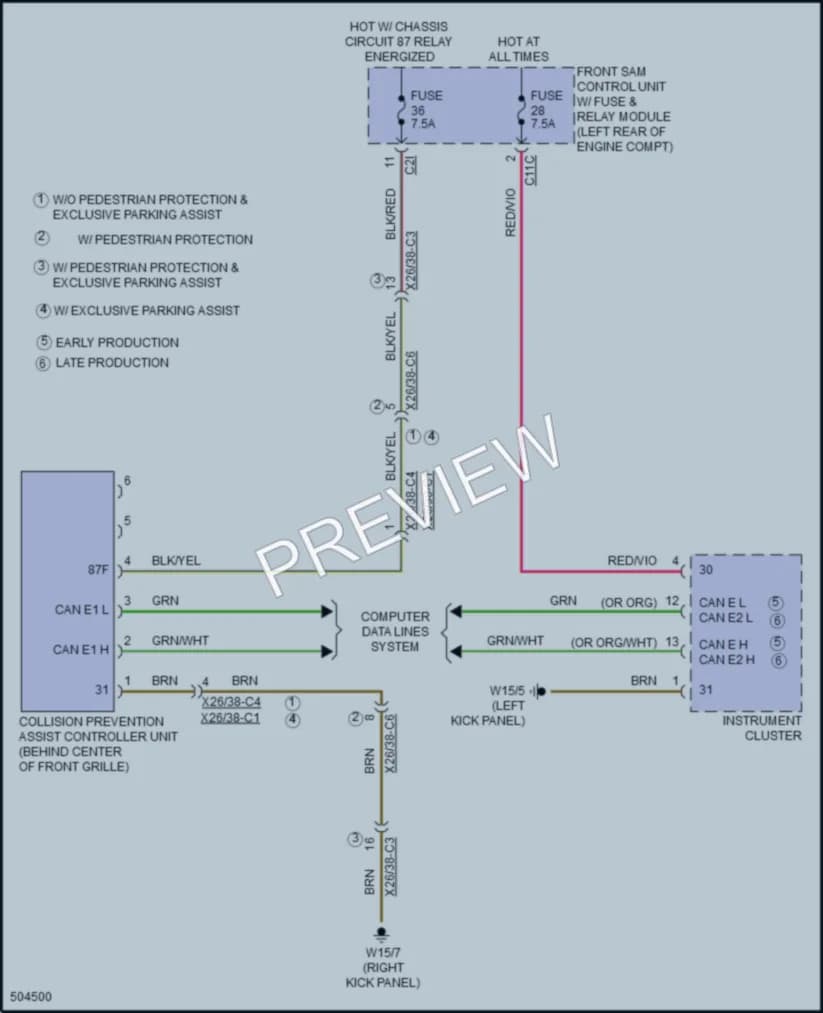 2016 MercedesBenz SLK300 Instrument Cluster wiring diagram preview