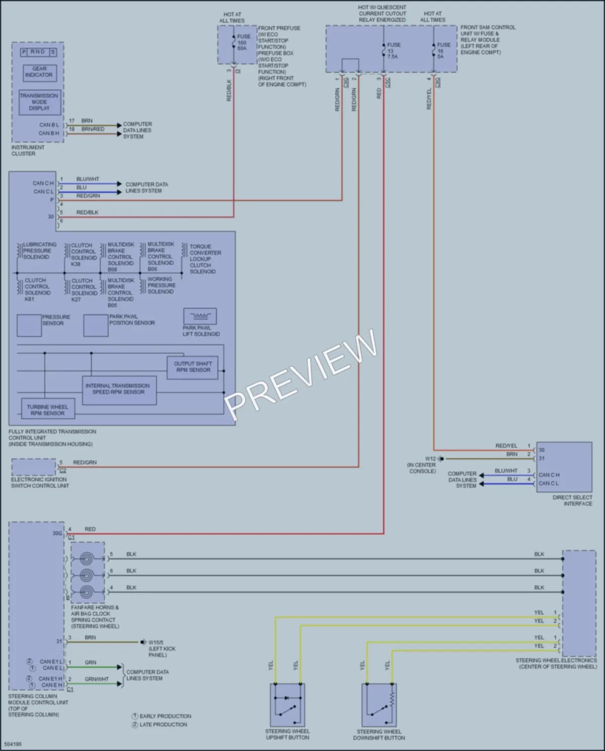 2016 MercedesBenz SLK300 Transmission wiring diagram preview