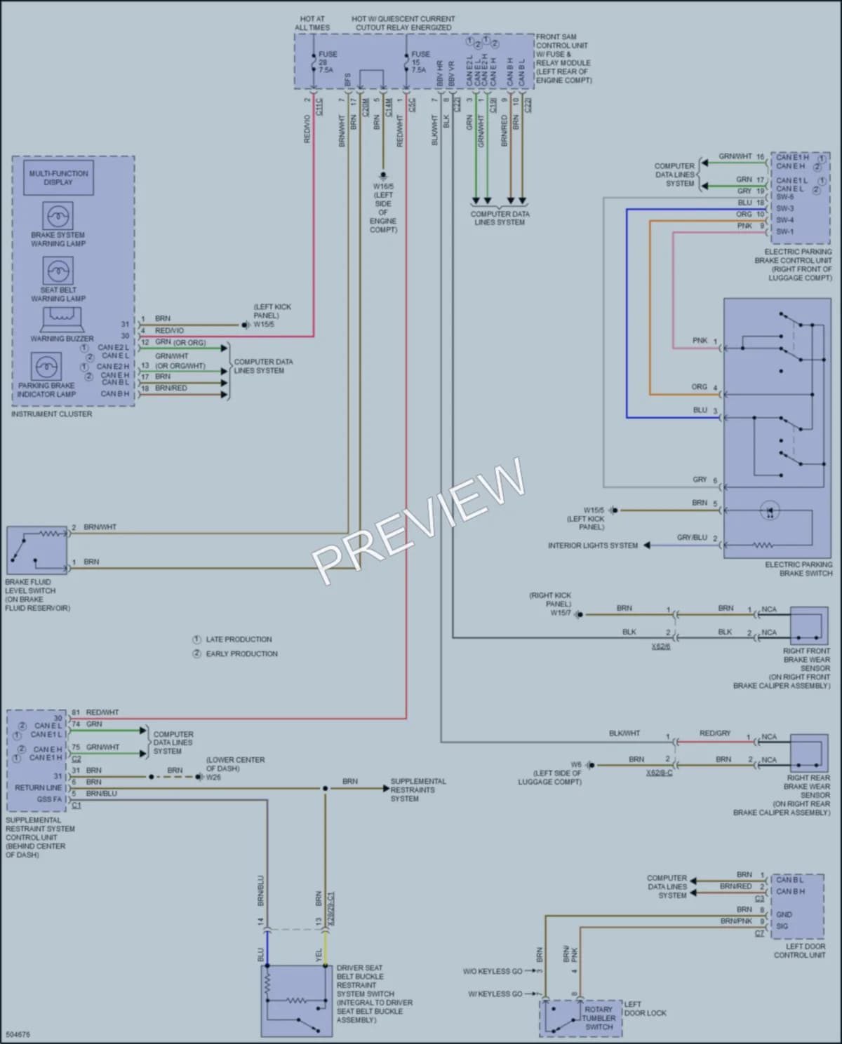 2016 MercedesBenz SLK300 Warning Systems wiring diagram preview