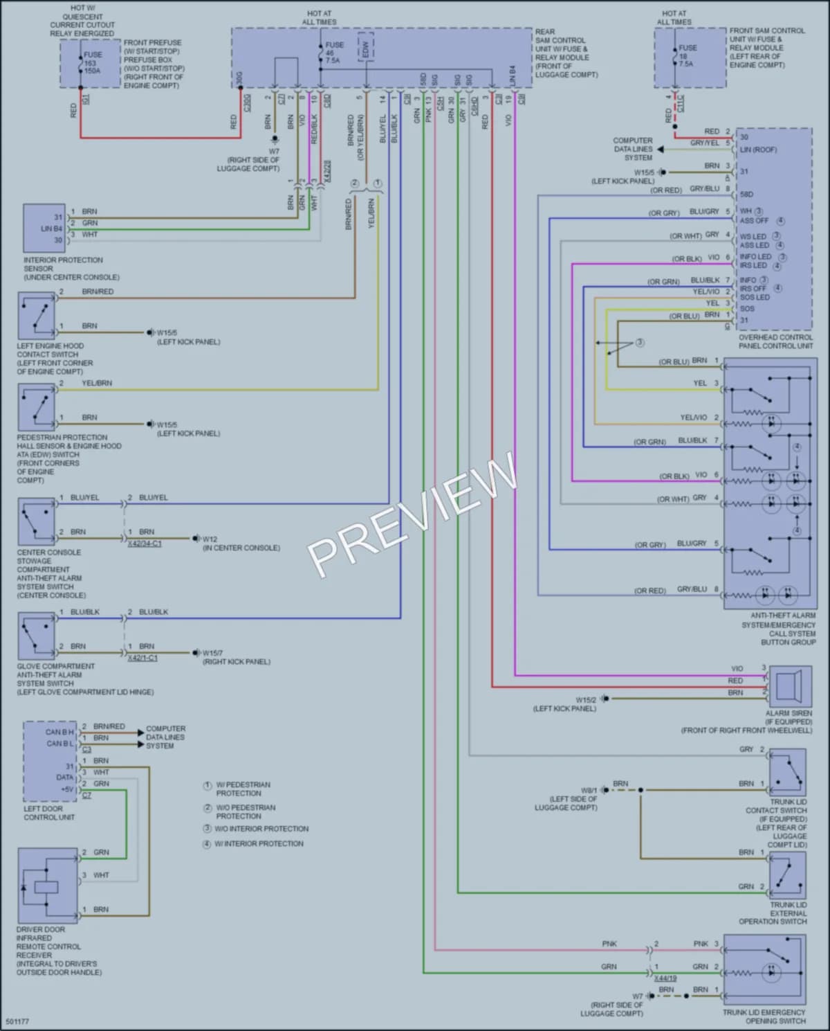 2016 MercedesBenz SLK350 Anti Theft wiring diagram preview