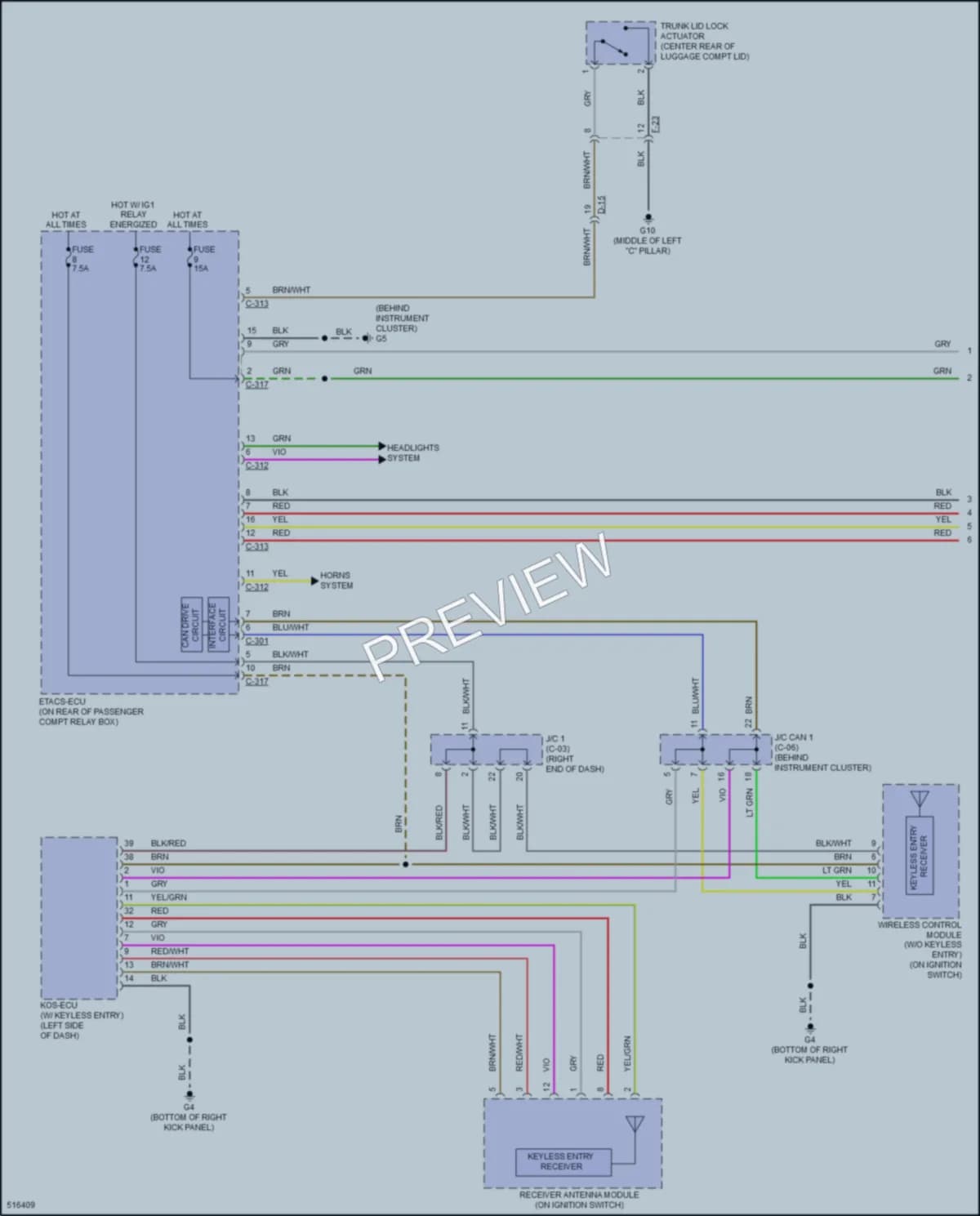 2016 Mitsubishi Lancer Anti Theft wiring diagram preview