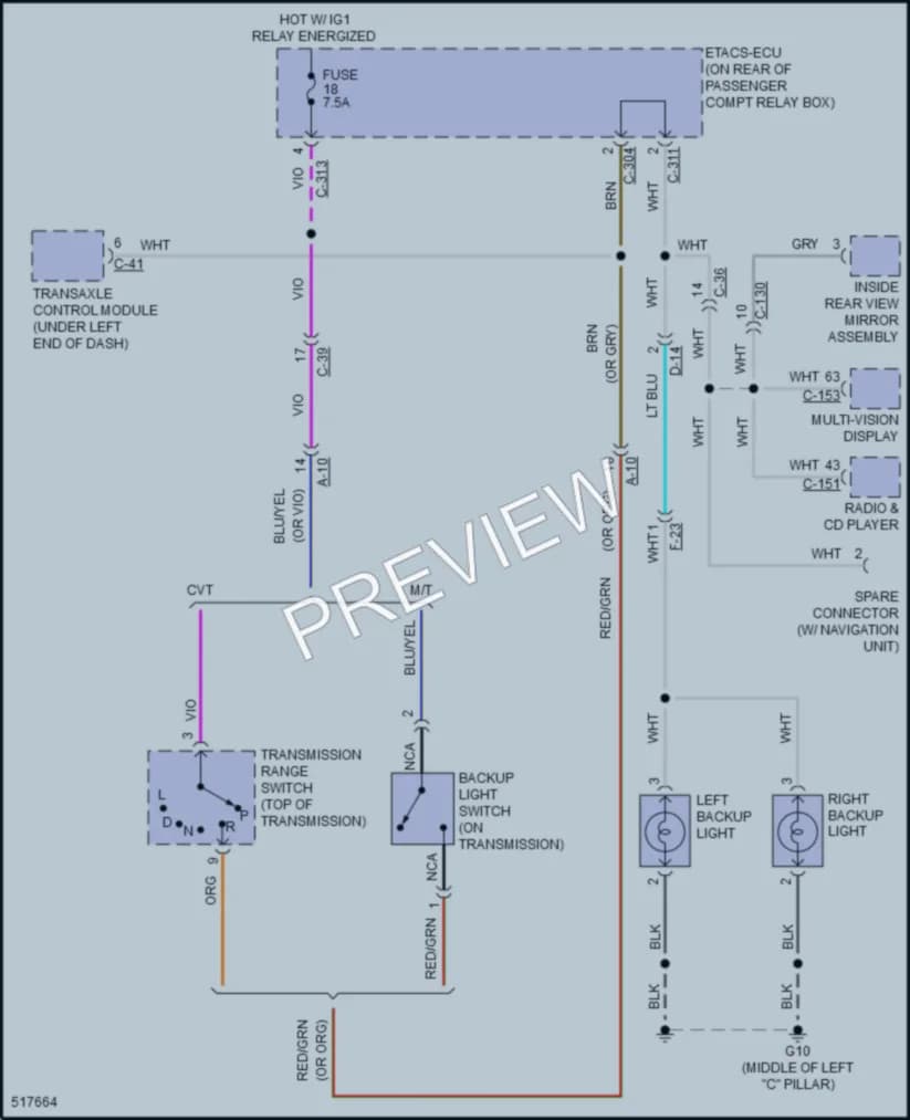 2016 Mitsubishi Lancer Exterior Lights wiring diagram preview