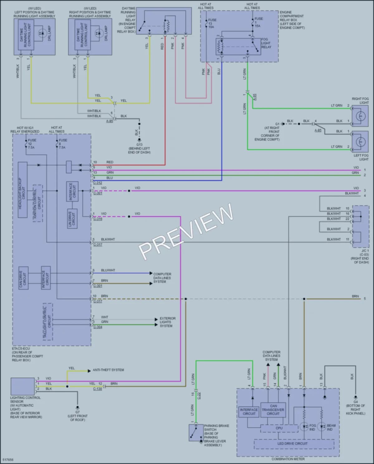 2016 Mitsubishi Lancer Headlights wiring diagram preview