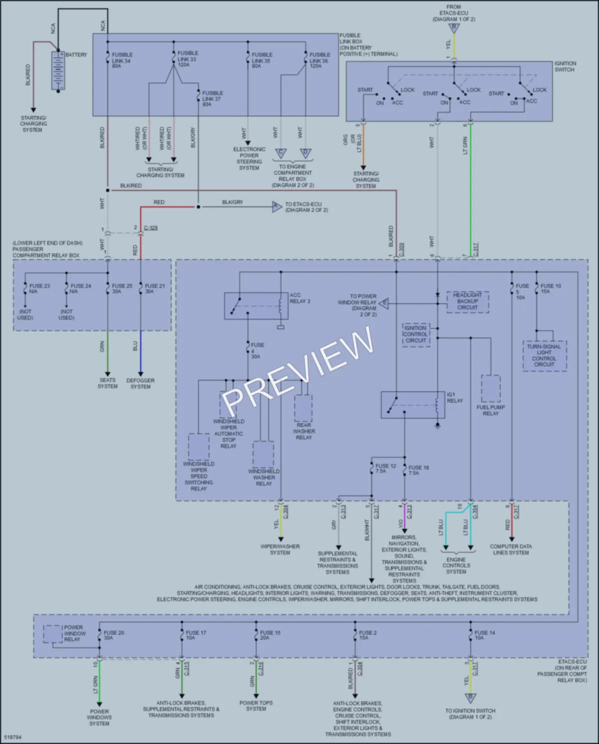 2016 Mitsubishi Lancer Power Distribution wiring diagram preview