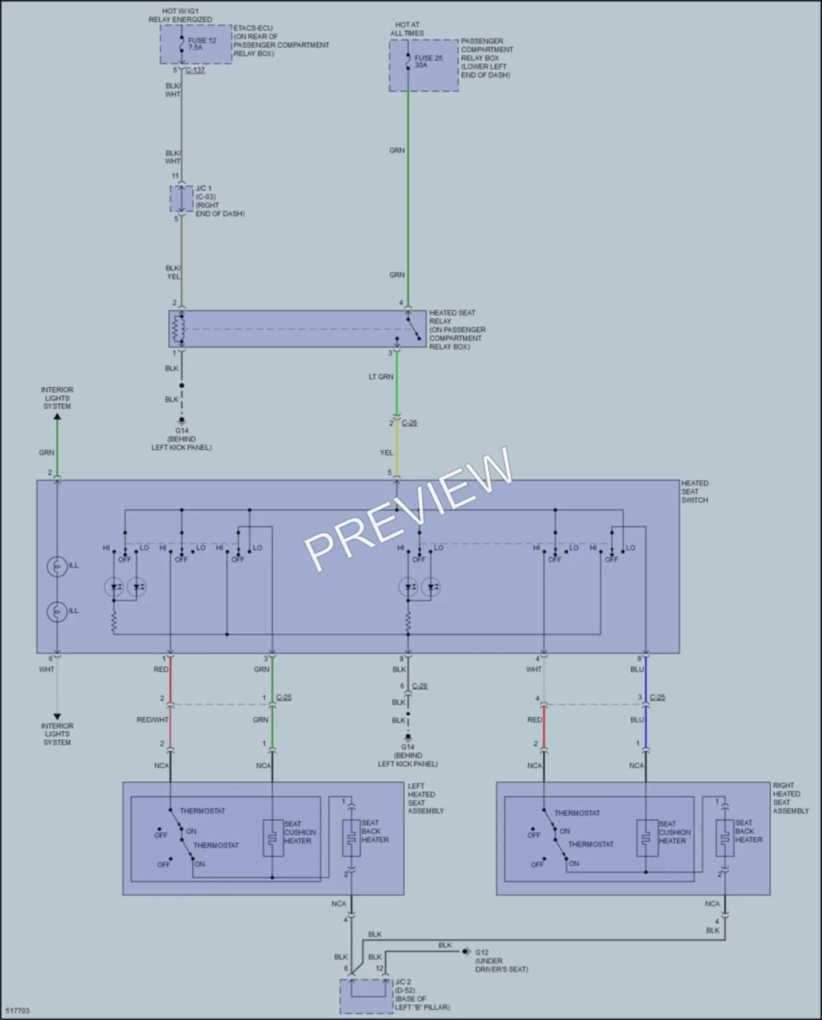 2016 Mitsubishi LancerSportback Power Seats wiring diagram preview