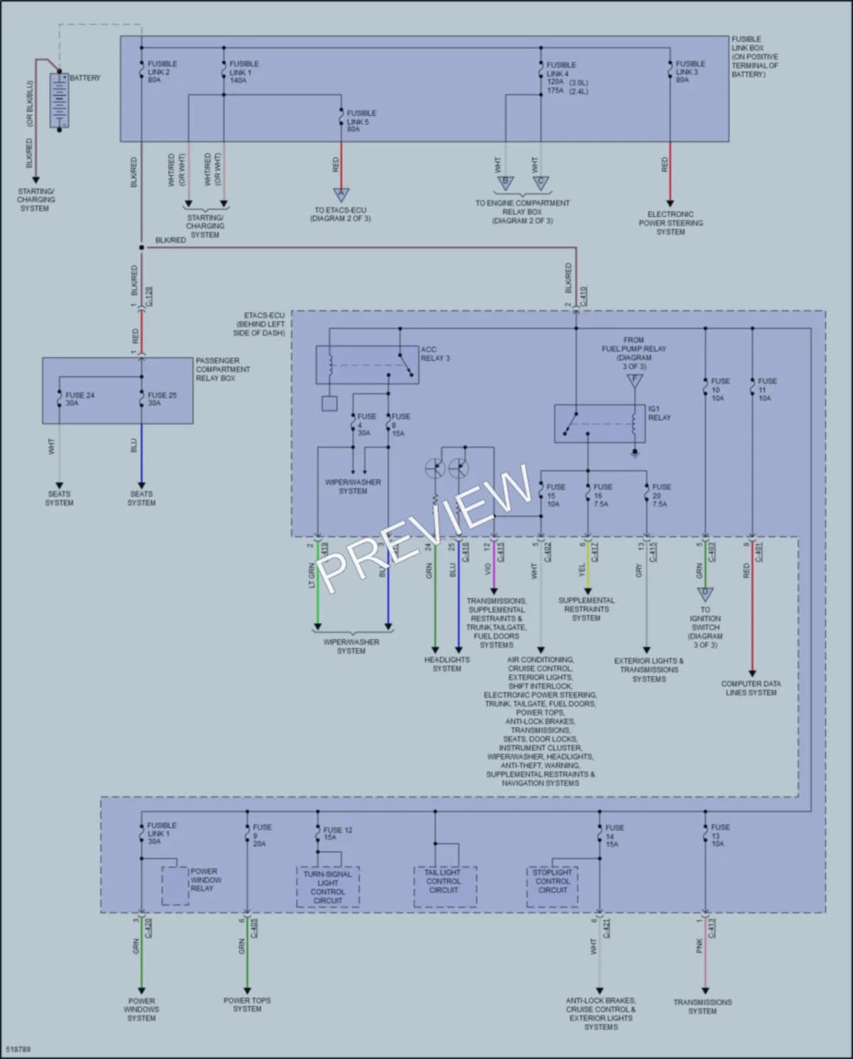 2016 Mitsubishi Outlander Power Distribution wiring diagram preview