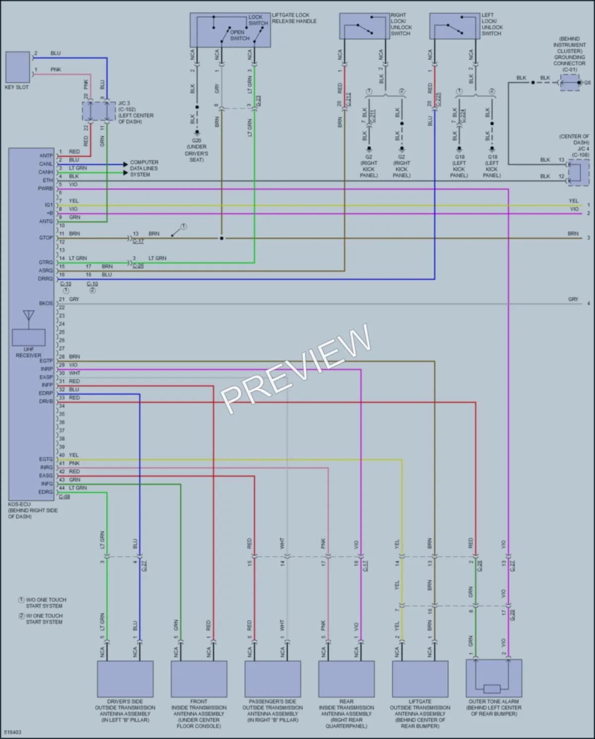 2016 Mitsubishi OutlanderSport Power Door Locks wiring diagram preview