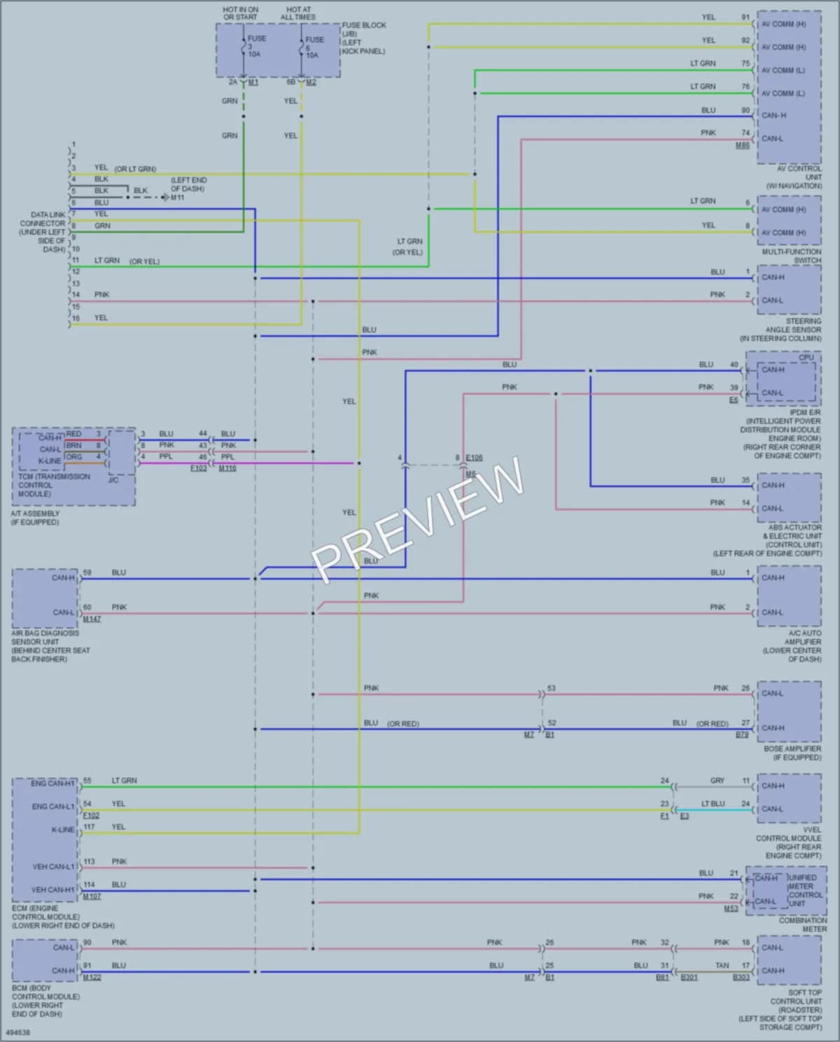 2016 Nissan 370Z Computer Data Lines wiring diagram preview