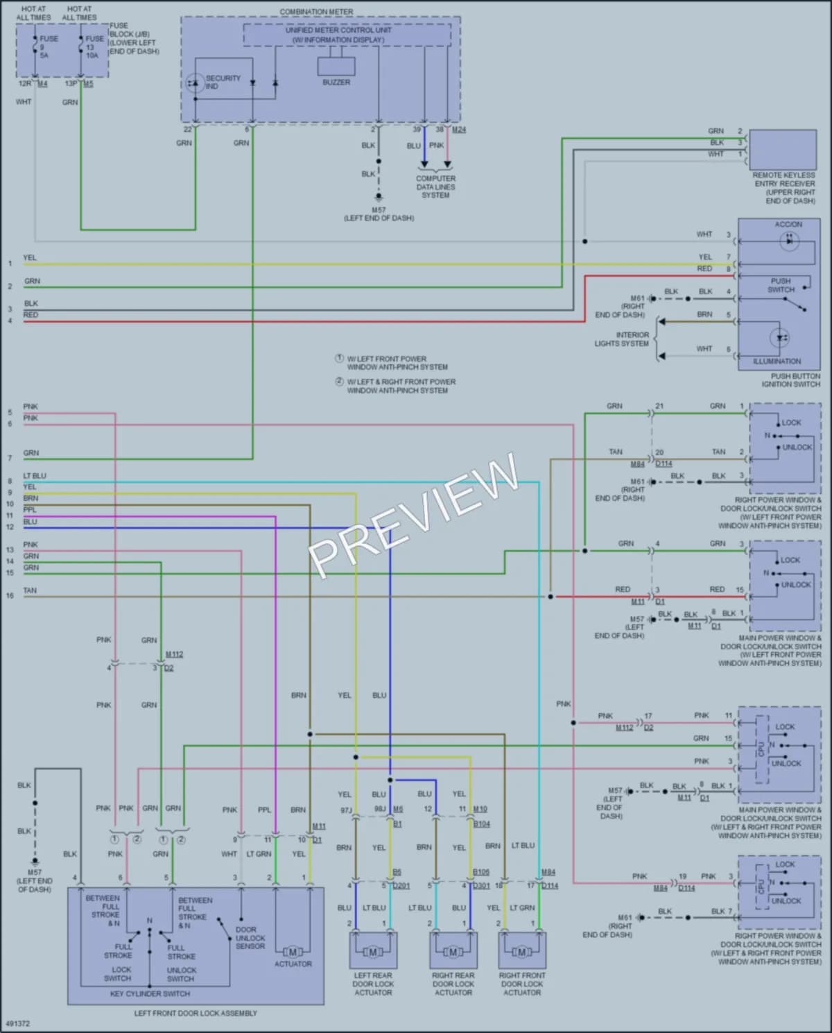 2016 Nissan Altima Anti Theft wiring diagram preview