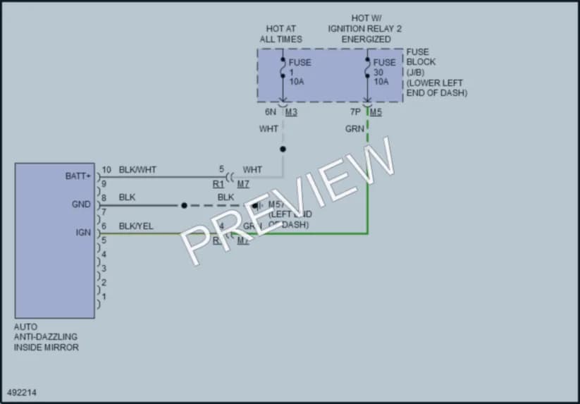 2016 Nissan Altima Power Mirrors wiring diagram preview