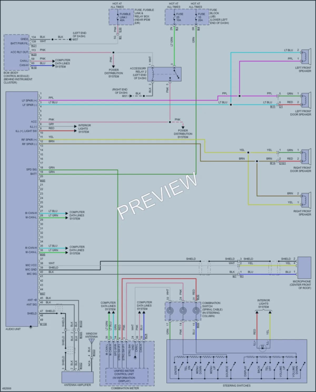 2016 Nissan Altima Radio wiring diagram preview