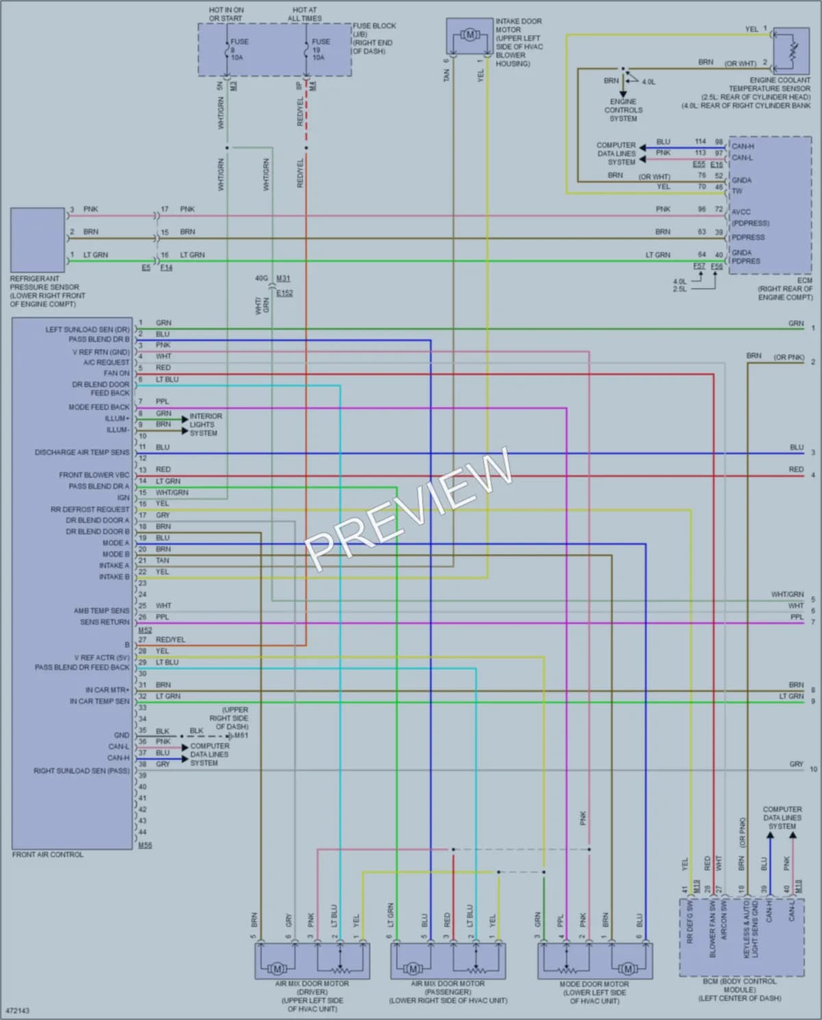 2016 Nissan Frontier Air Conditioning wiring diagram preview