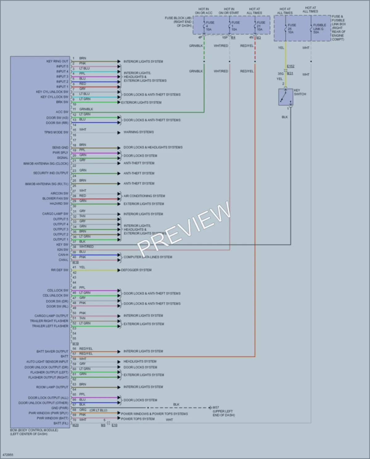2016 Nissan Frontier Body Control Modules wiring diagram preview