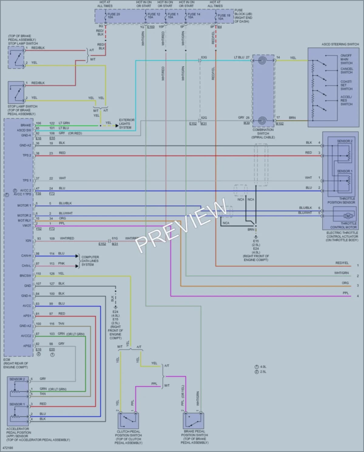 2016 Nissan Frontier Cruise Control wiring diagram preview