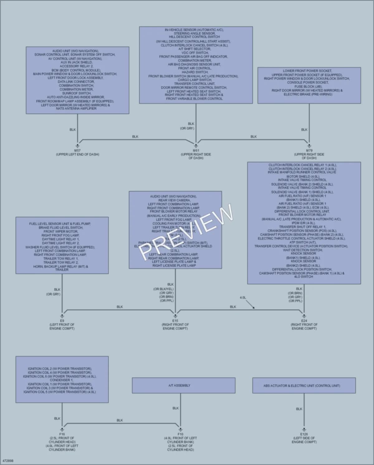 2016 Nissan Frontier Ground Distribution wiring diagram preview