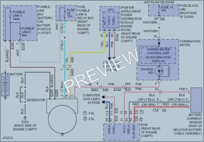 2016 Nissan Frontier Starting Charging wiring diagram preview