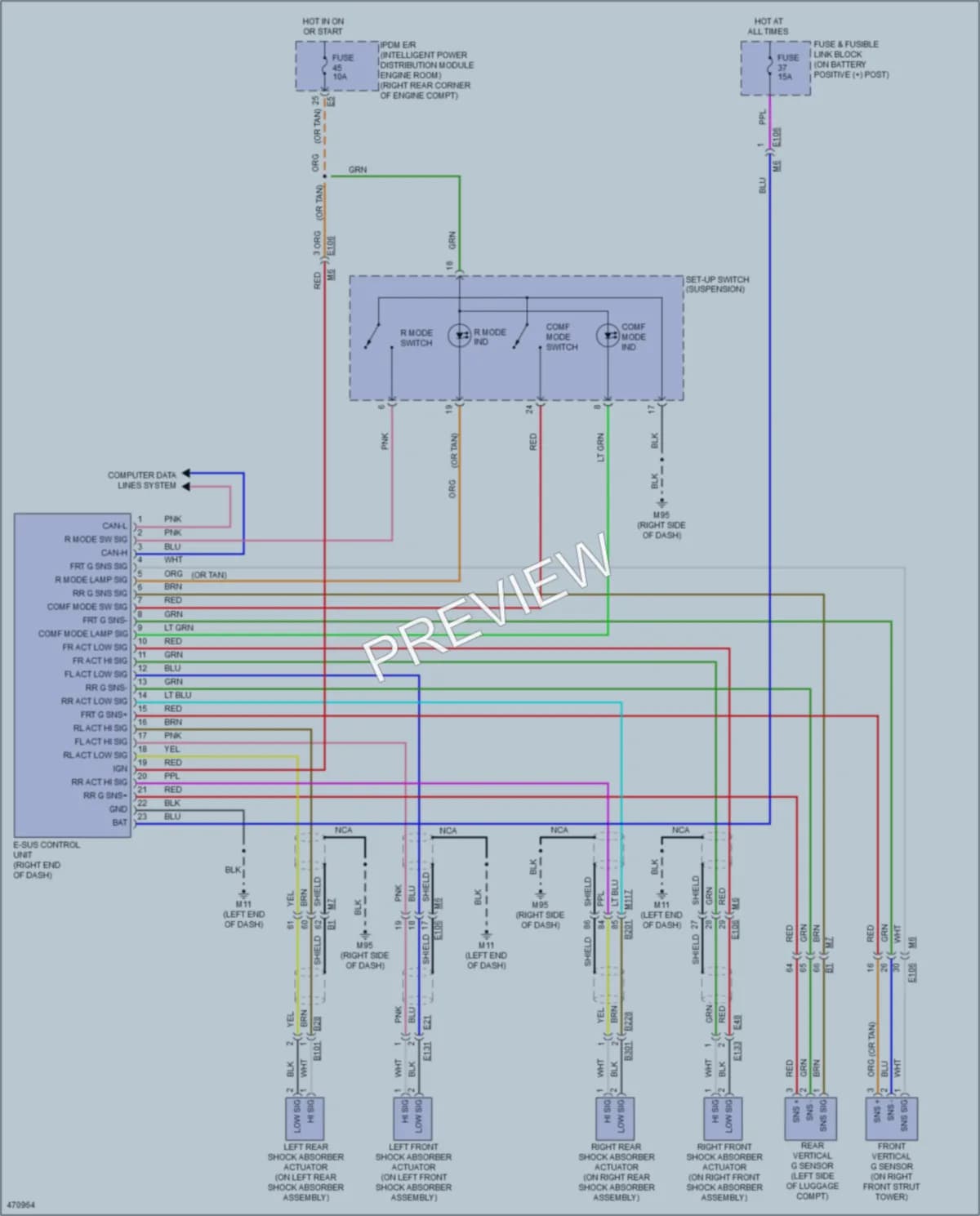 2016 Nissan GTR Electronic Suspension wiring diagram preview
