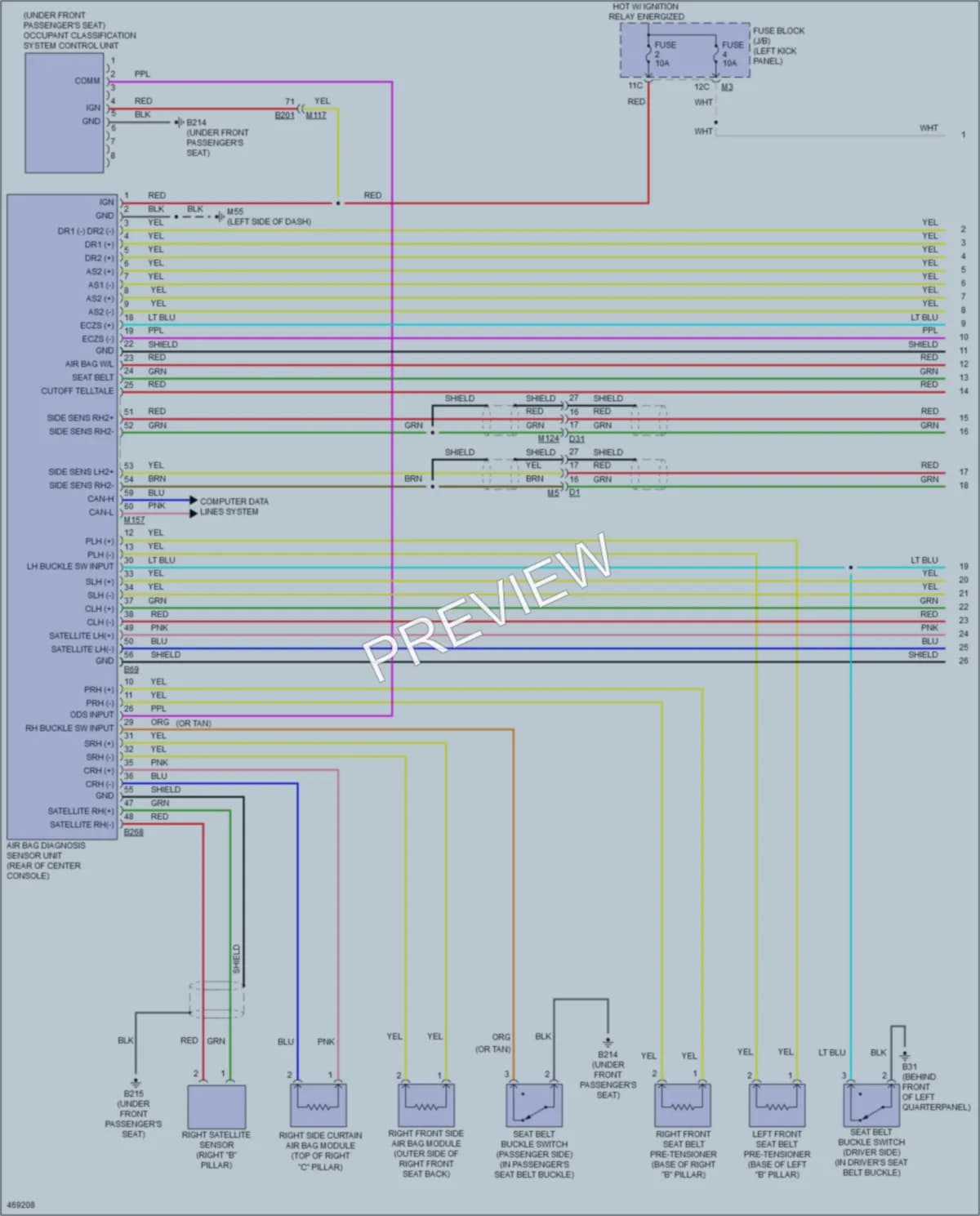 2016 Nissan GTR Supplemental Restraints wiring diagram preview