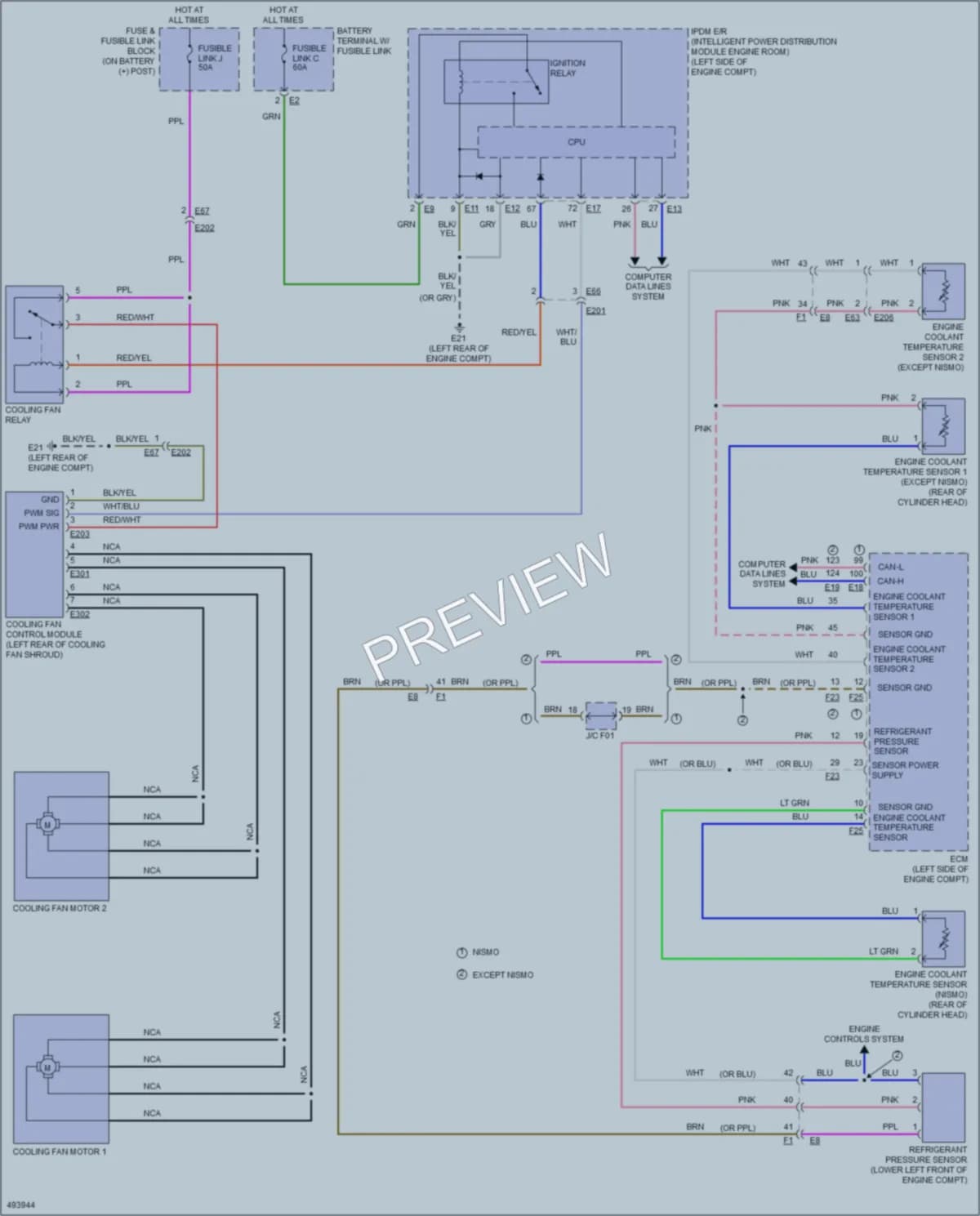 2016 Nissan JUKE Cooling Fan wiring diagram preview