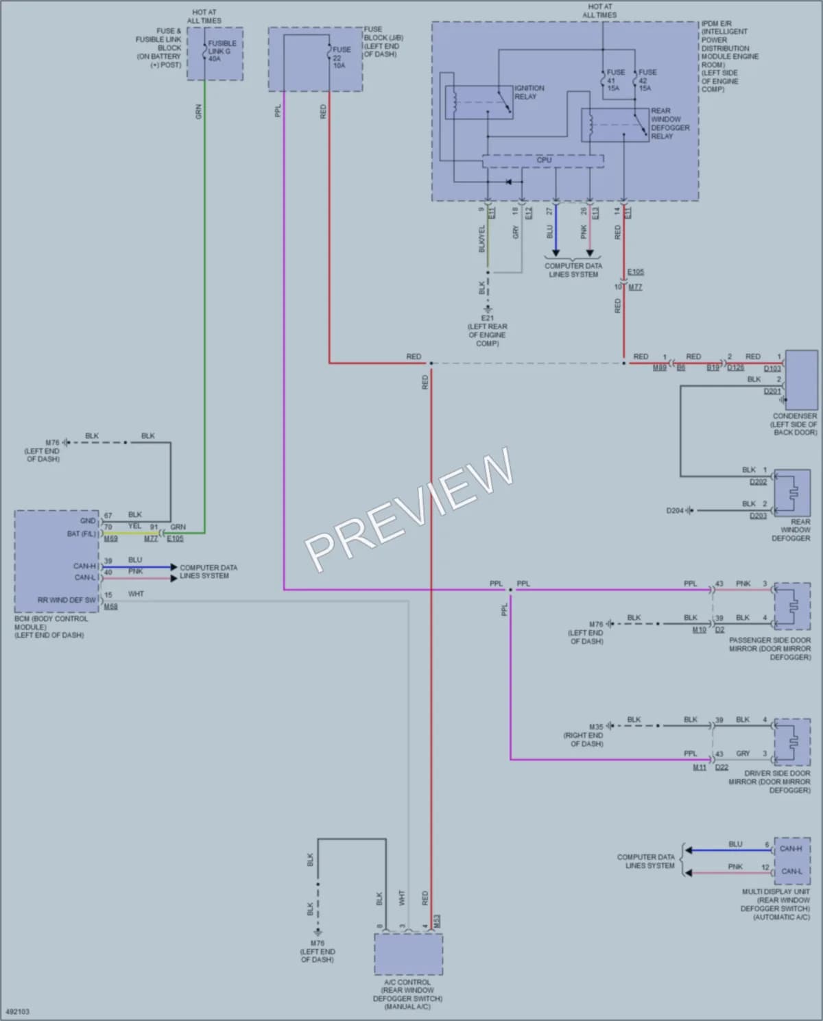 2016 Nissan JUKE Defoggers wiring diagram preview