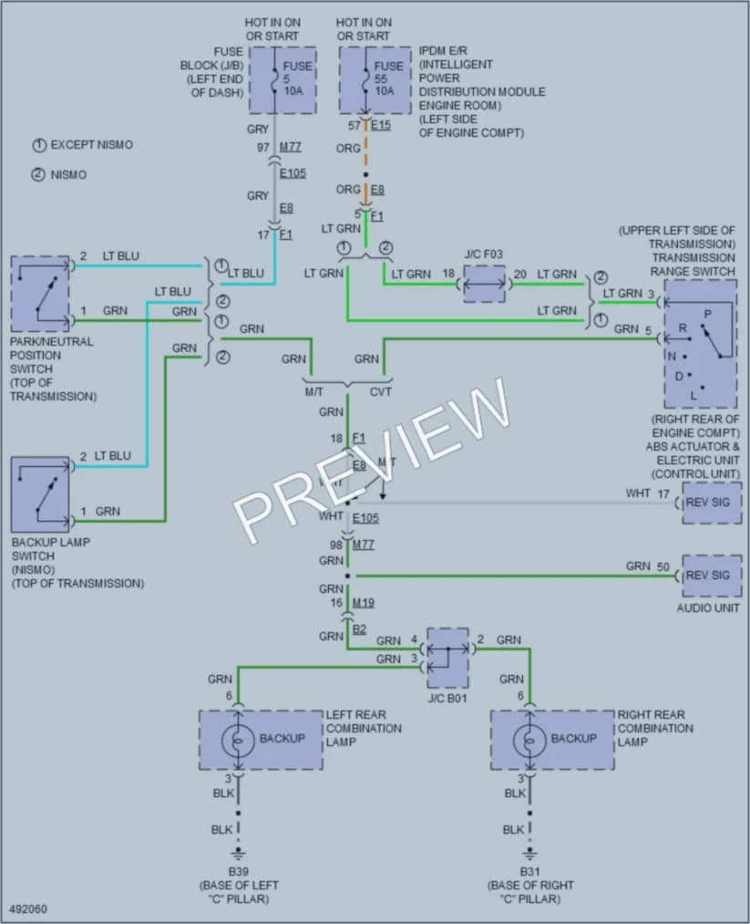 2016 Nissan JUKE Exterior Lights wiring diagram preview