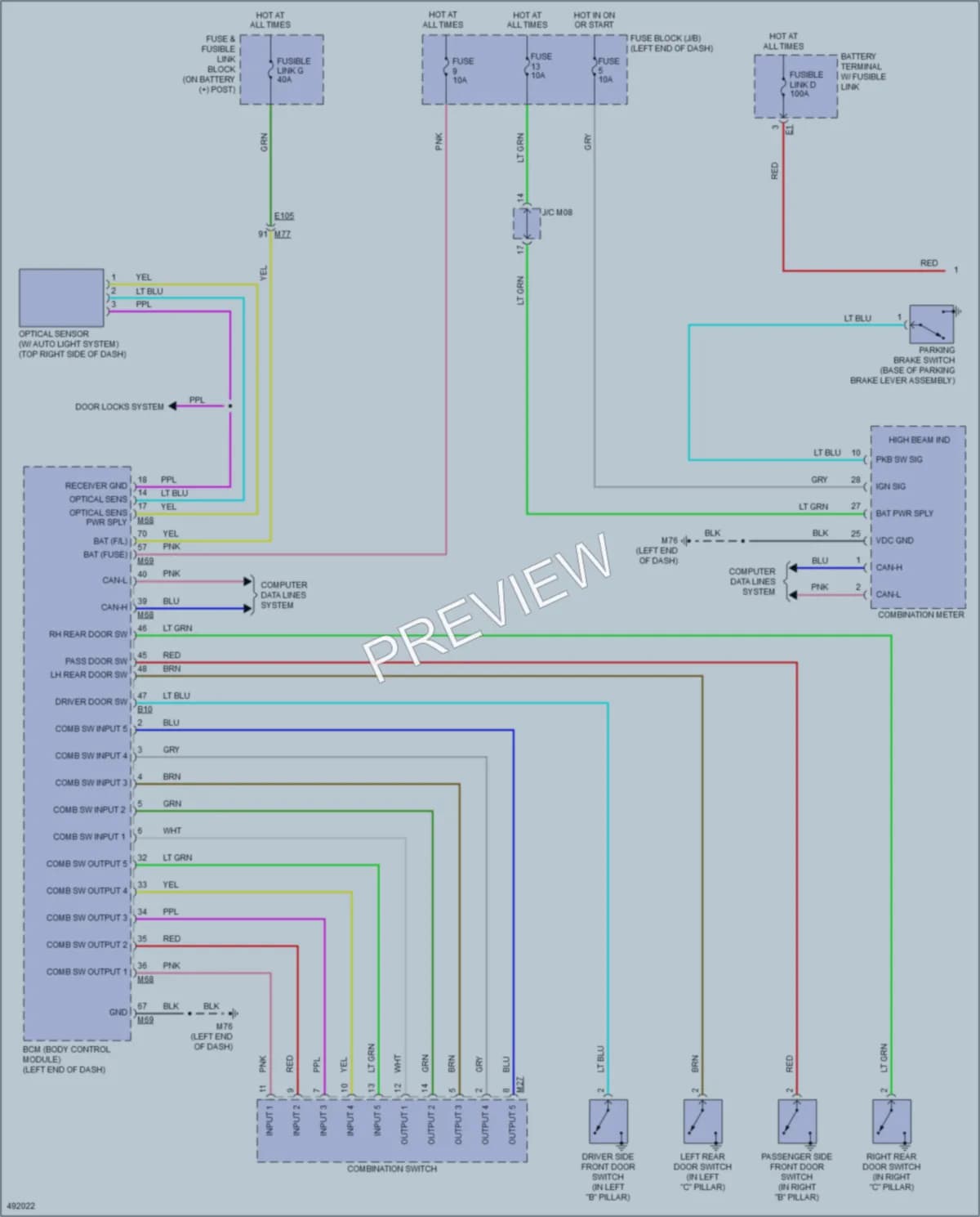 2016 Nissan JUKE Headlights wiring diagram preview