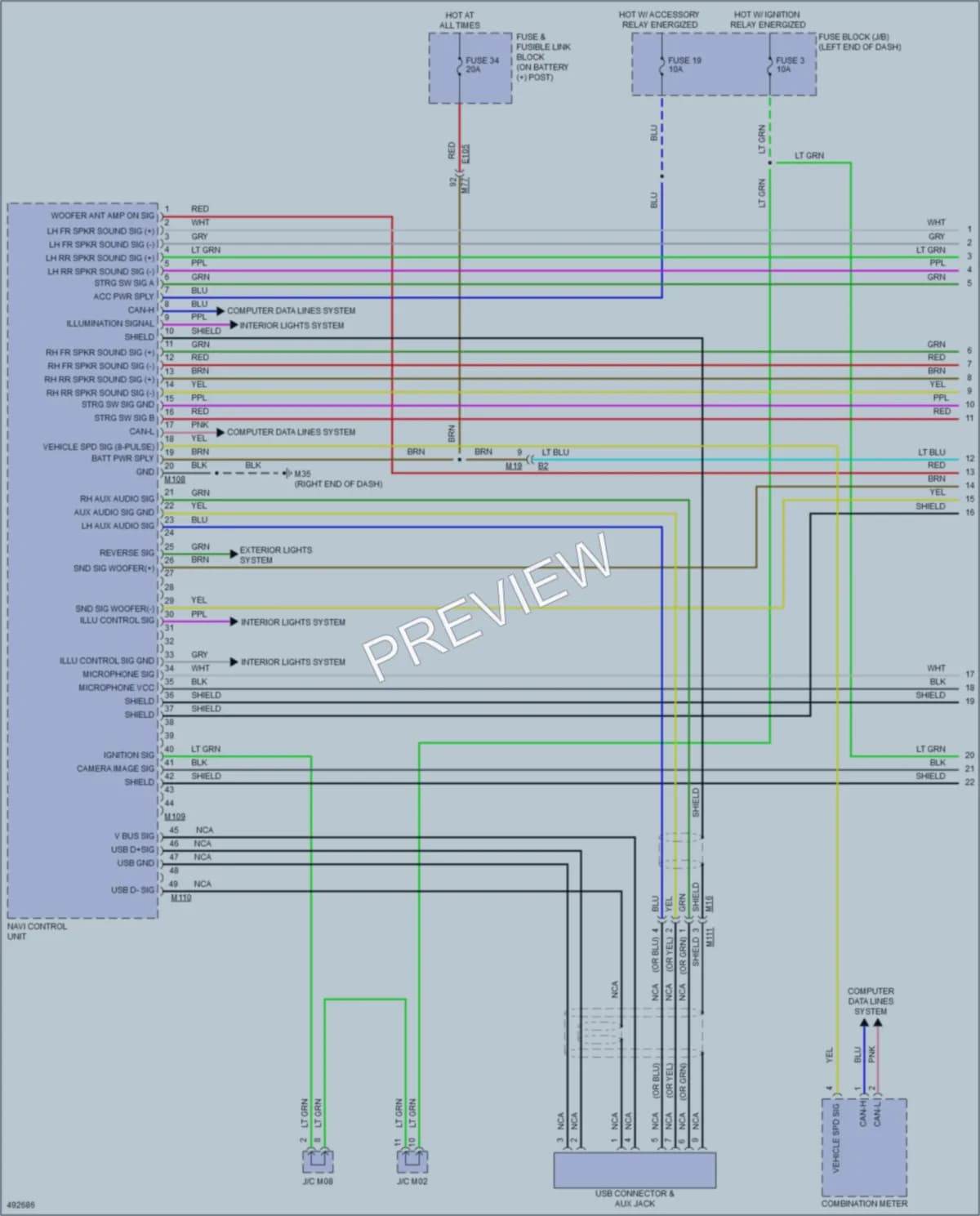 2016 Nissan JUKE Radio wiring diagram preview