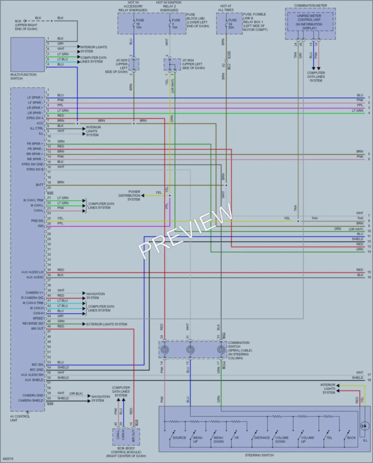2016 Nissan LEAF Navigation wiring diagram preview