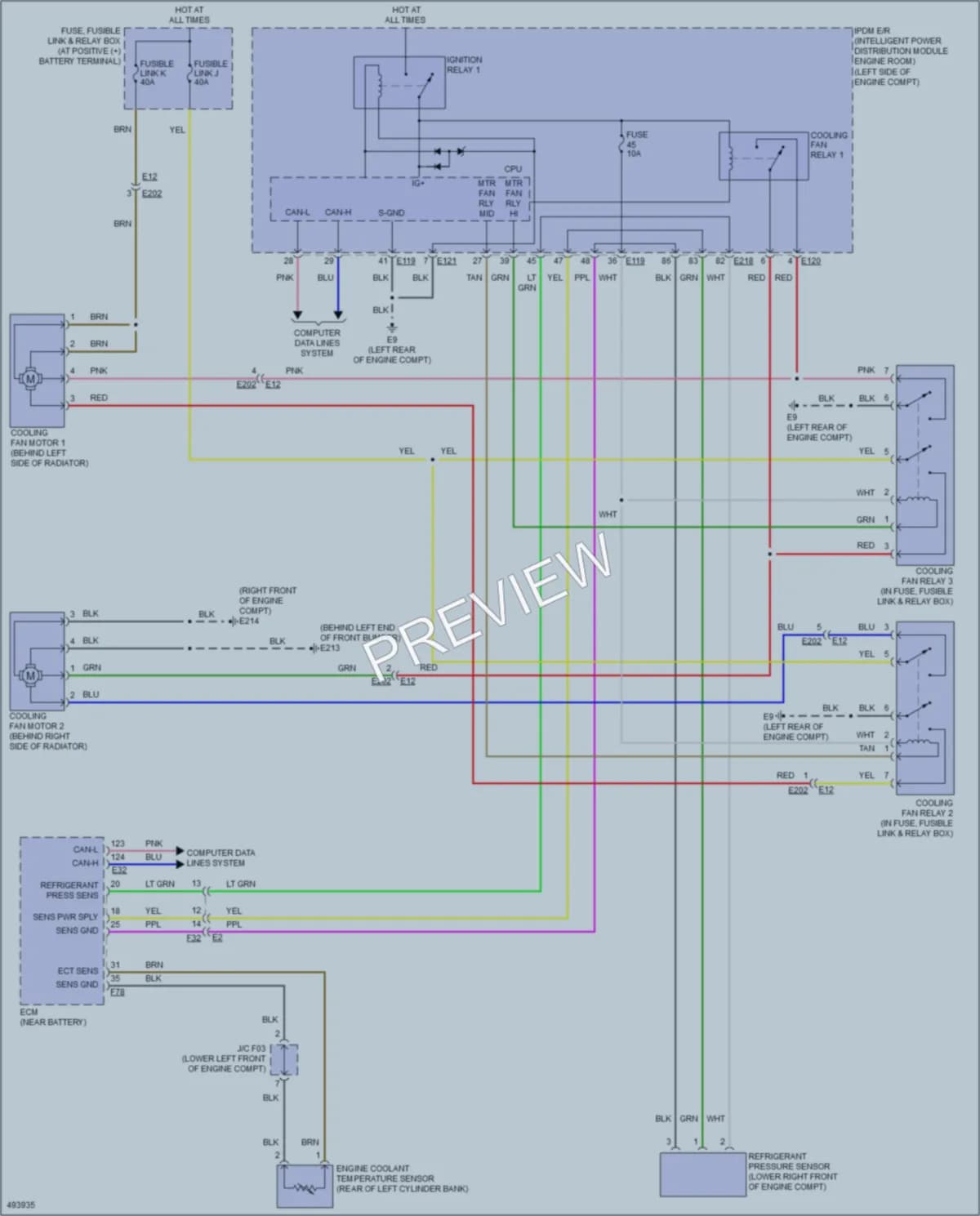 2016 Nissan MuranoHybrid Cooling Fan wiring diagram preview