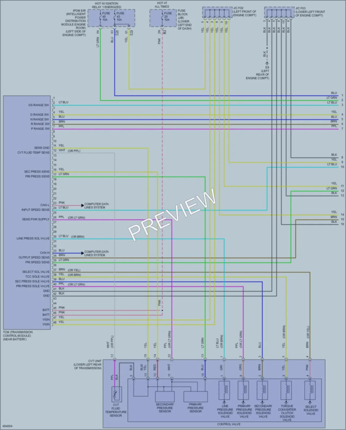 2016 Nissan MuranoHybrid Transmission wiring diagram preview