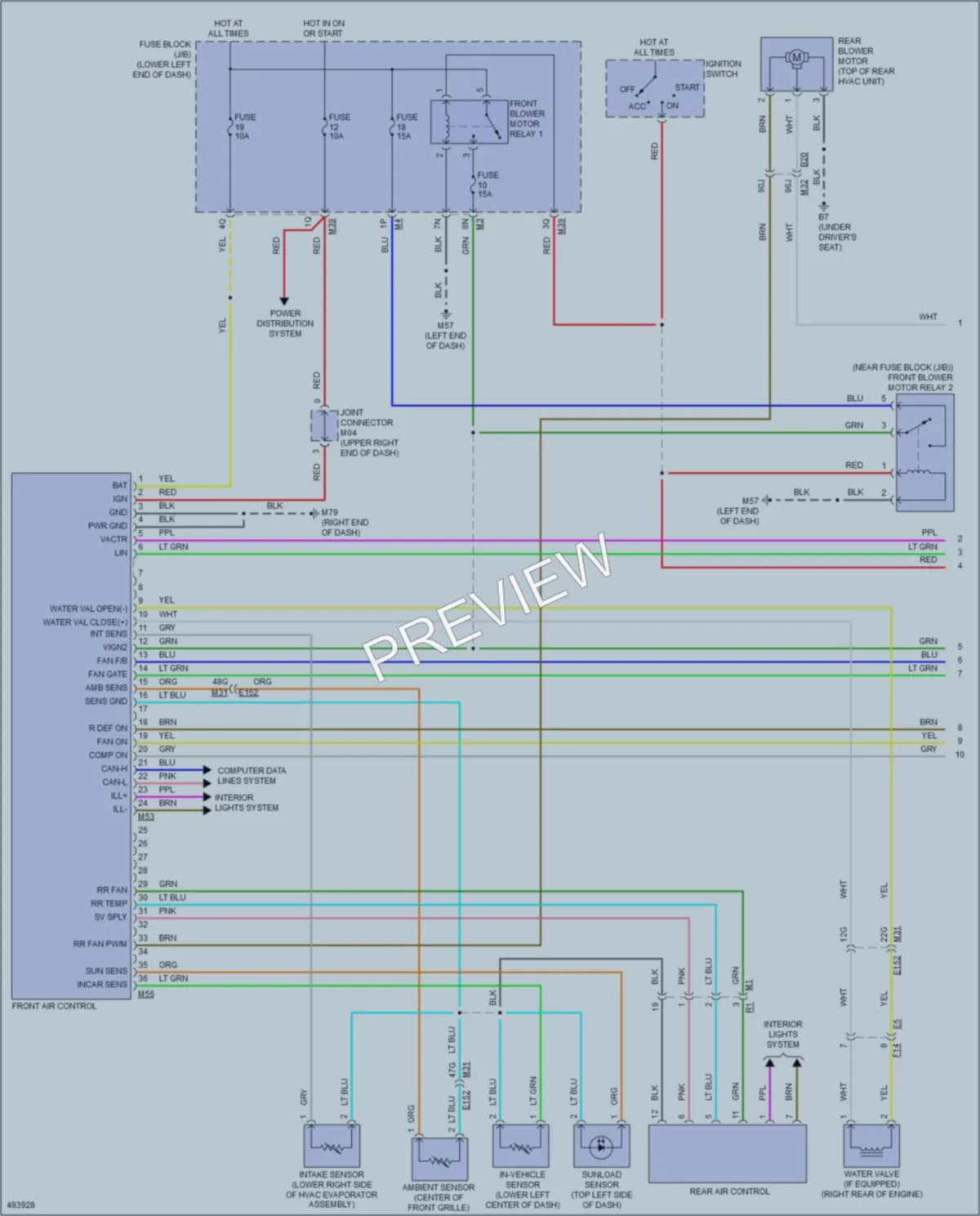 2016 Nissan NV1500 Air Conditioning wiring diagram preview