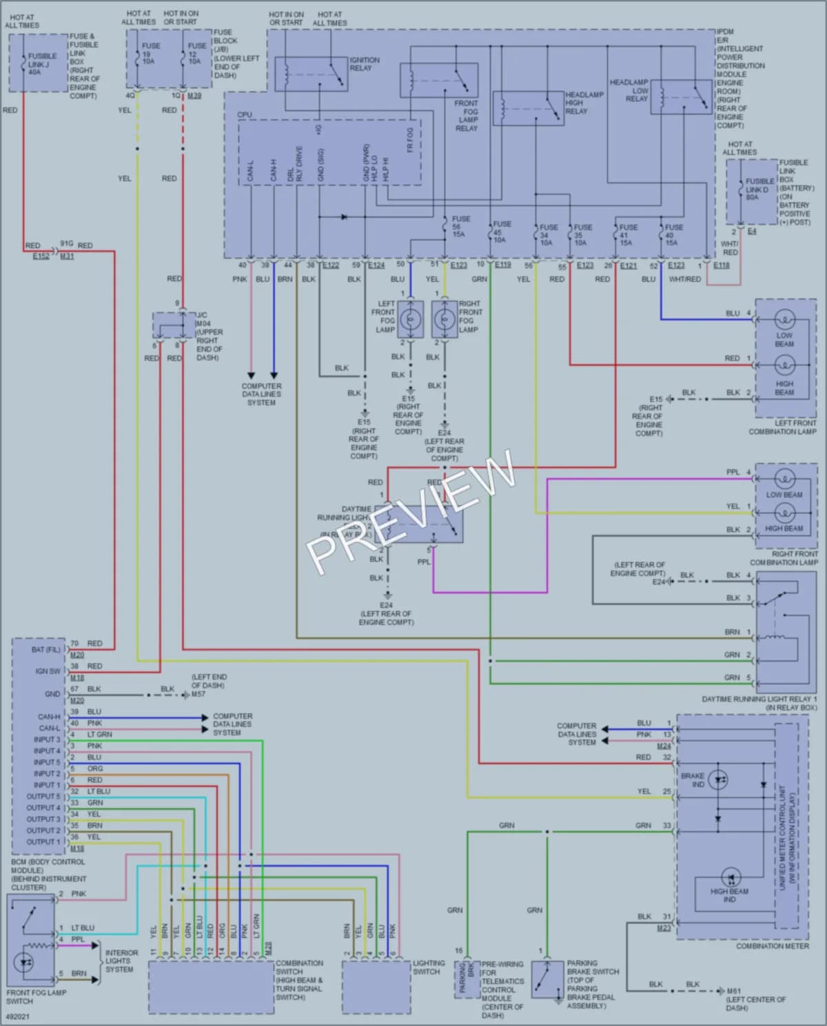 2016 Nissan NV1500 Headlights wiring diagram preview