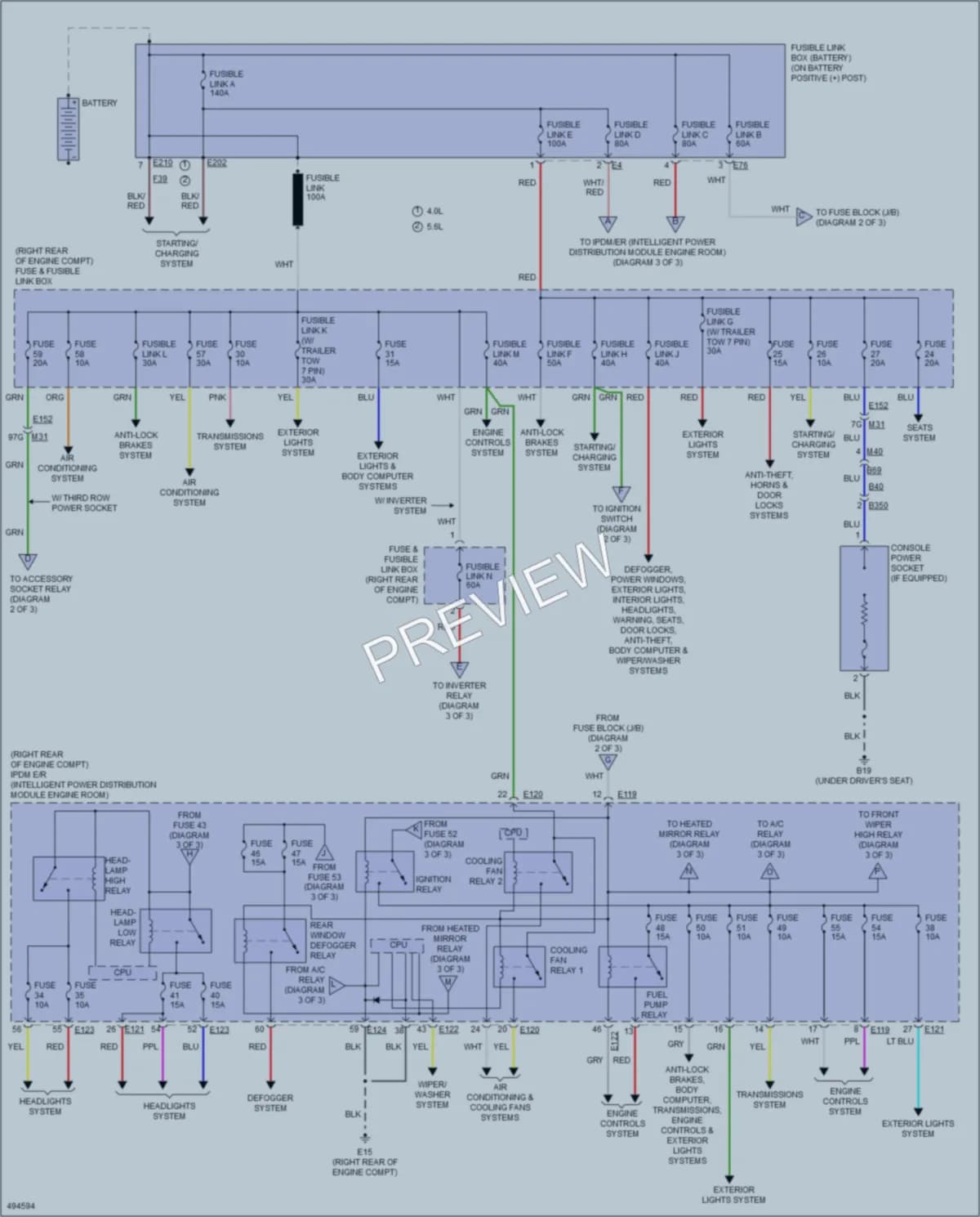 2016 Nissan NV1500 Power Distribution wiring diagram preview