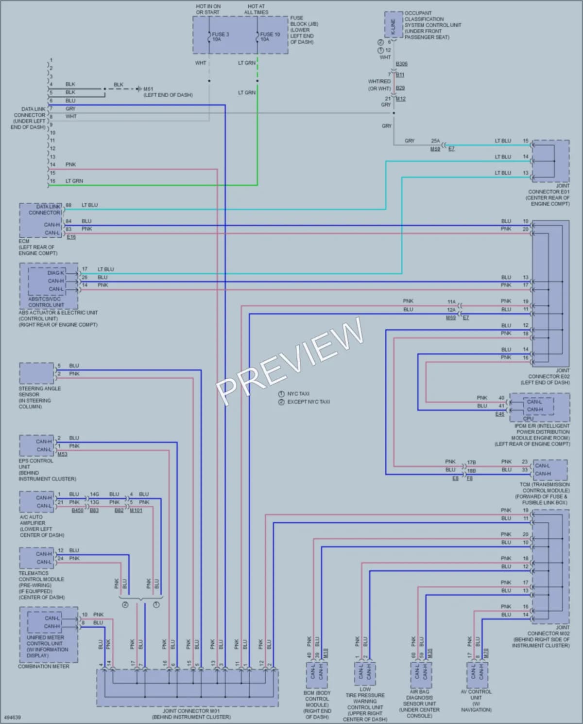 2016 Nissan NV200 Computer Data Lines wiring diagram preview