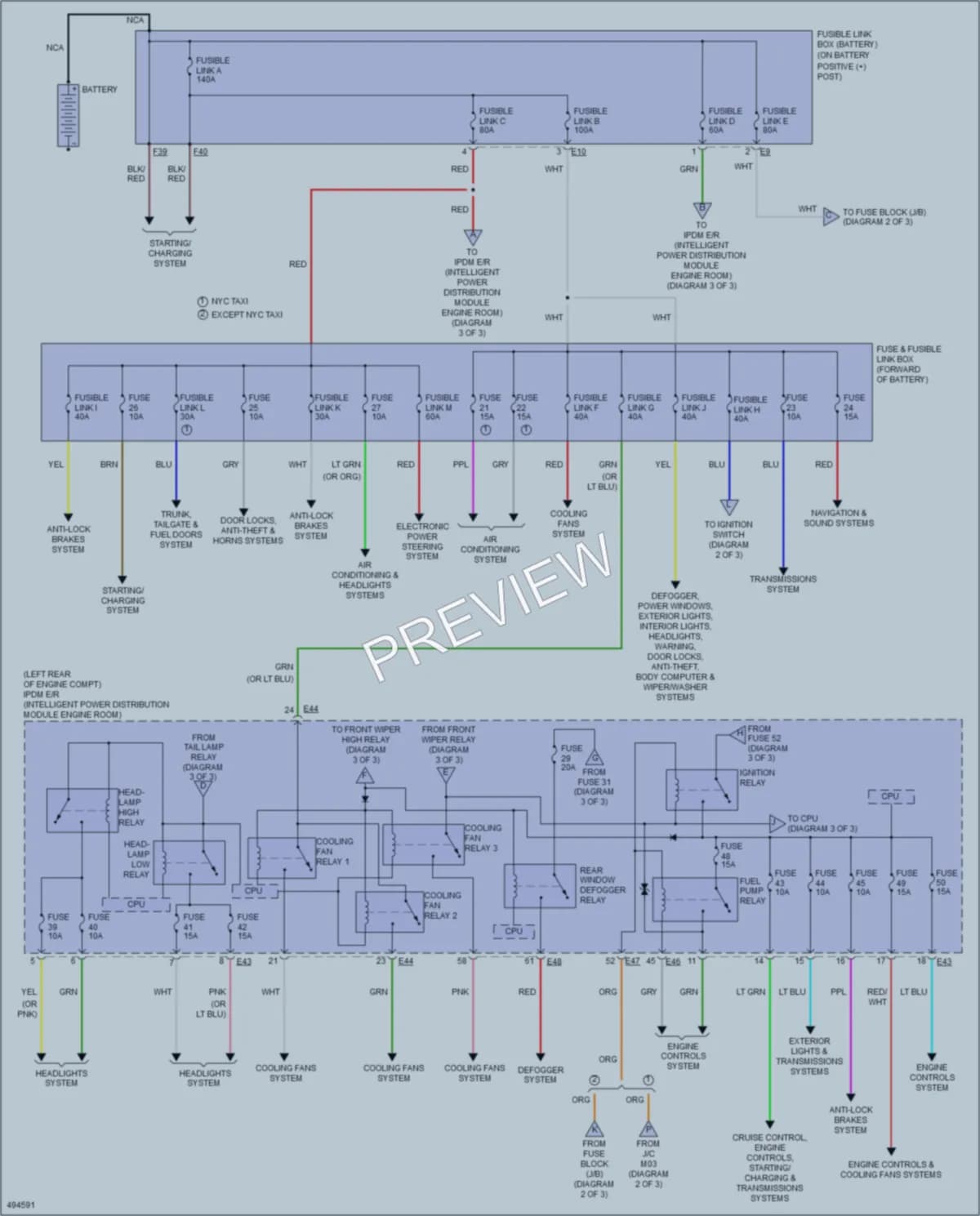 2016 Nissan NV200 Power Distribution wiring diagram preview