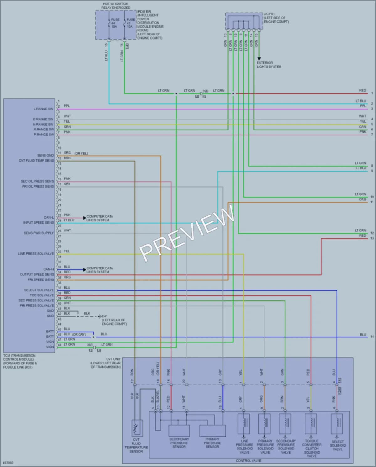 2016 Nissan NV200 Transmission wiring diagram preview