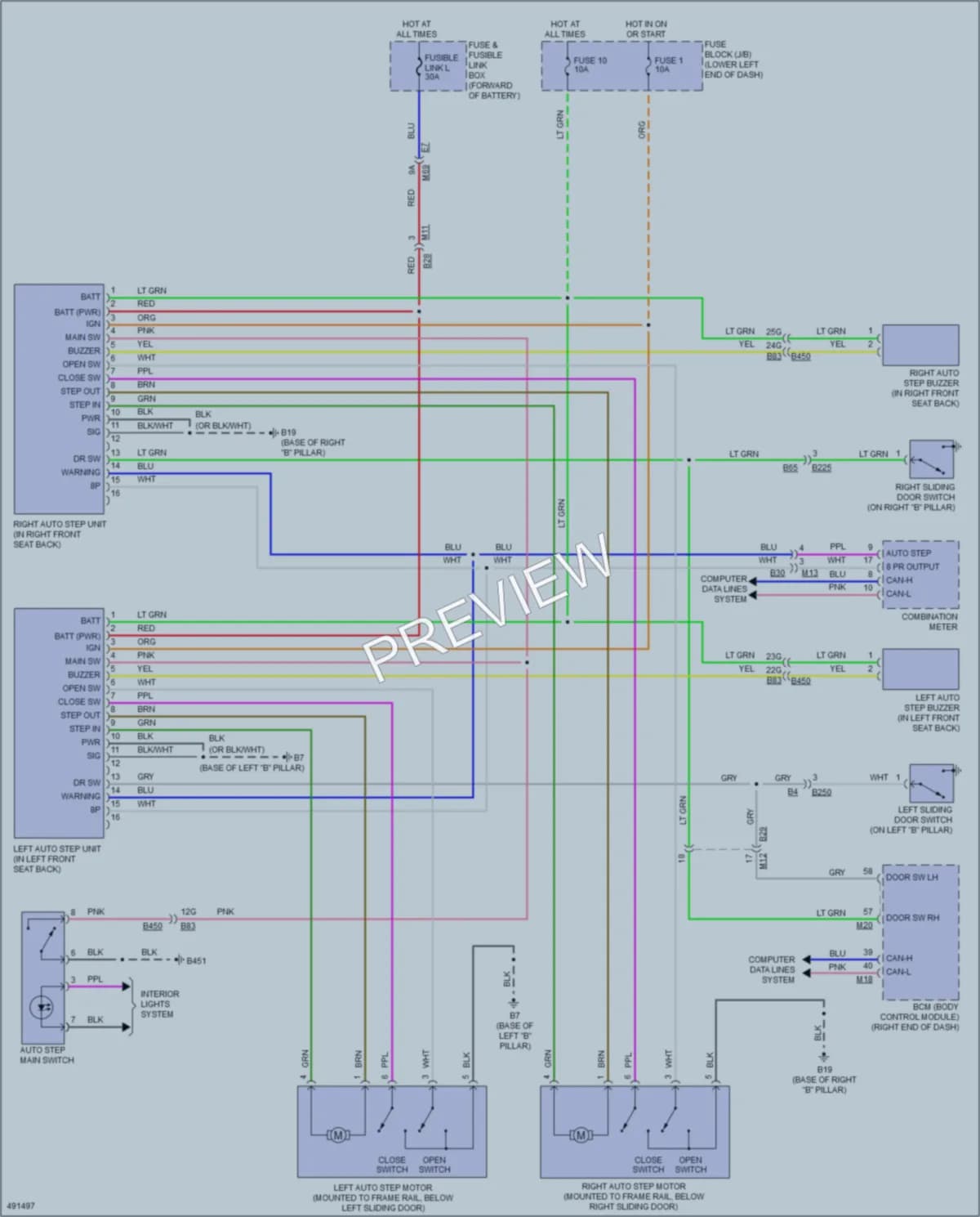 2016 Nissan NV200 Trunk Tailgate Fuel Door wiring diagram preview