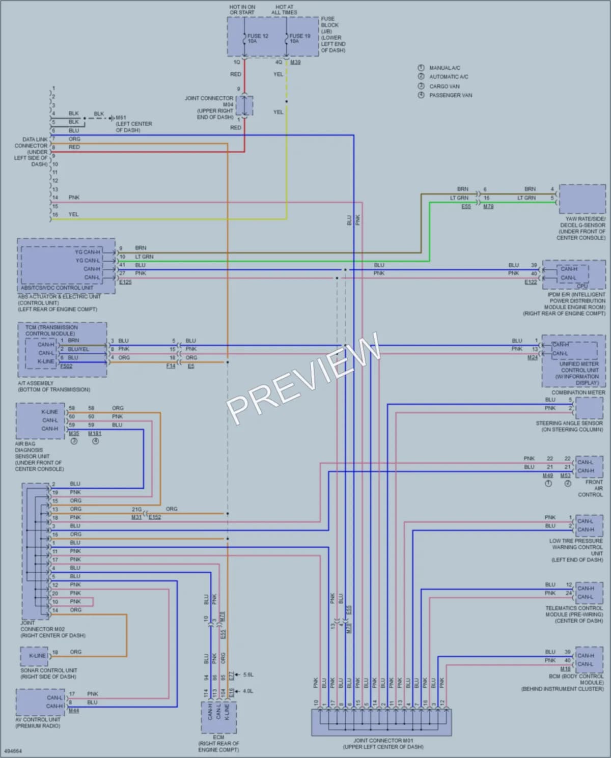 2016 Nissan NV2500HD Computer Data Lines wiring diagram preview