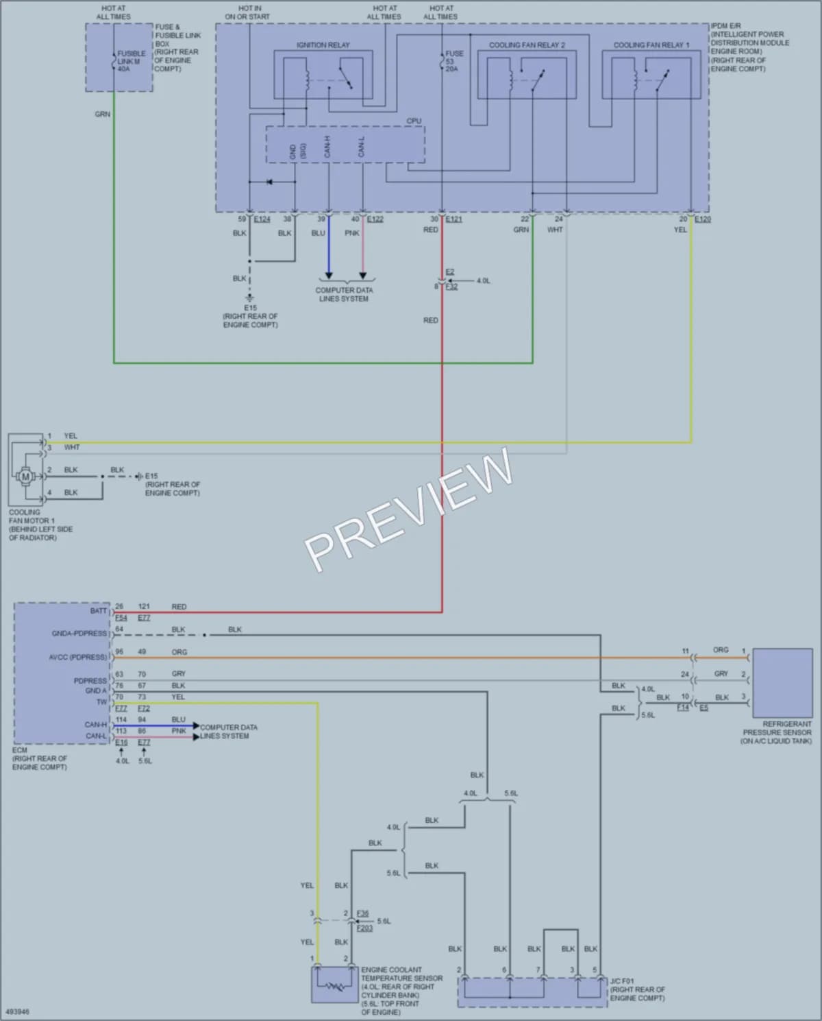 2016 Nissan NV2500HD Cooling Fan wiring diagram preview